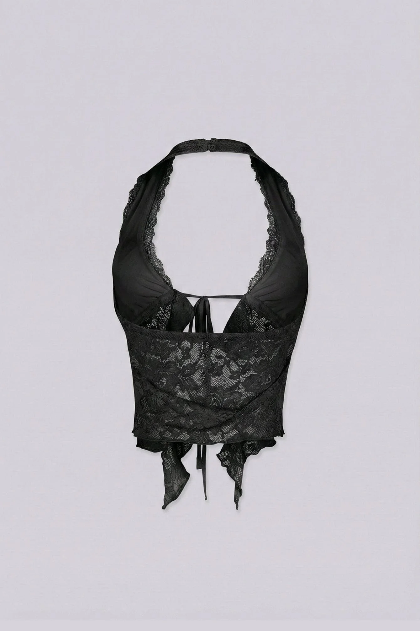 Flora Floral Lace Halter Crop Top - Image 16