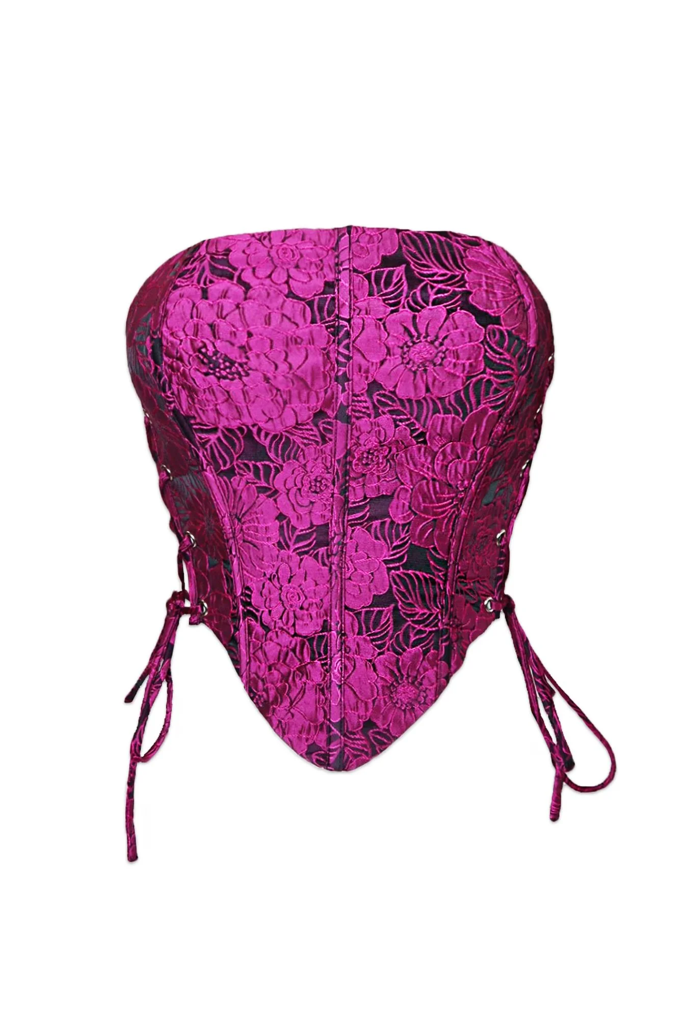 Primrose Floral Lace Up Tube Bustier Top - Image 3