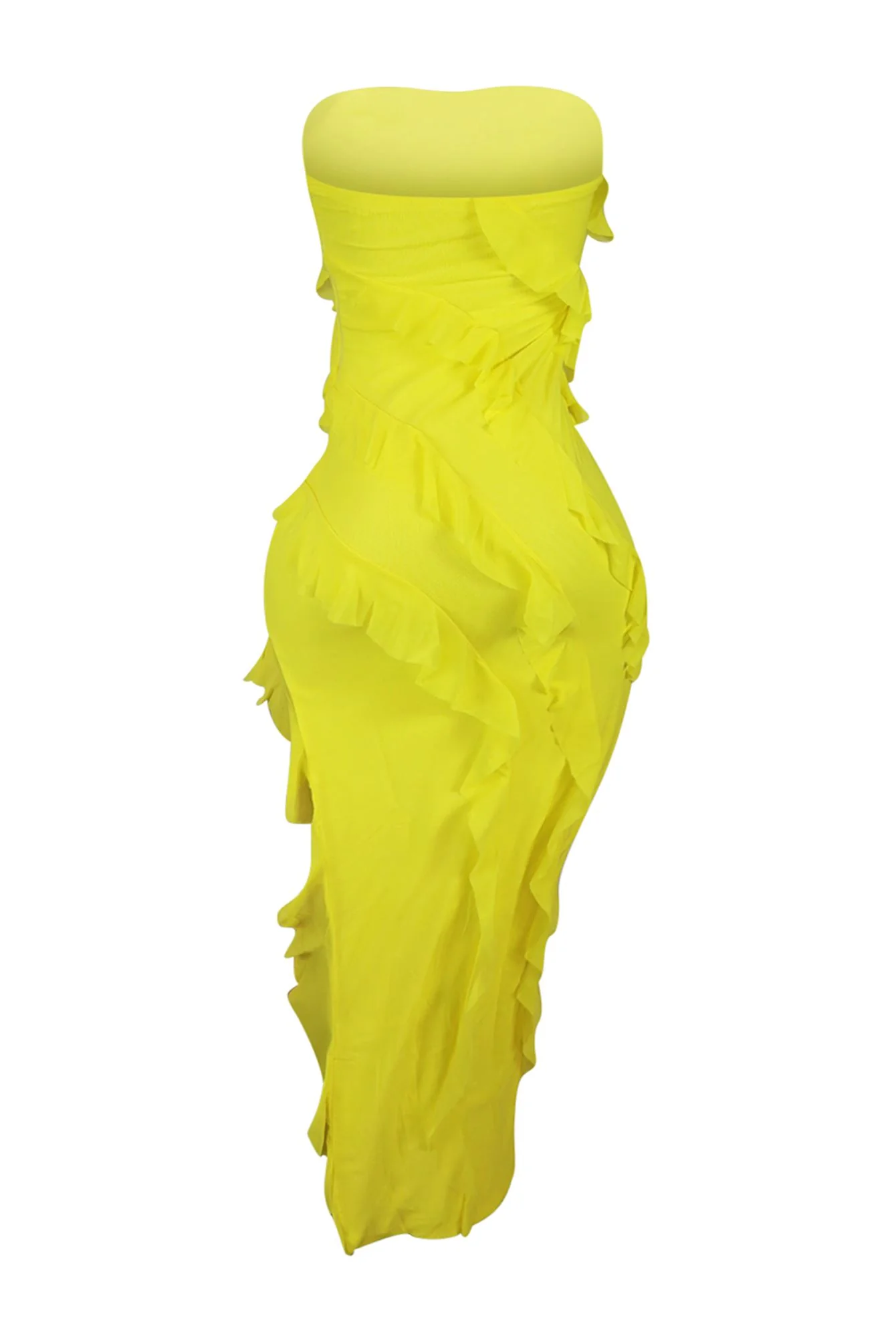 Flourish Mesh Ruffled Tube Dress - Image 3