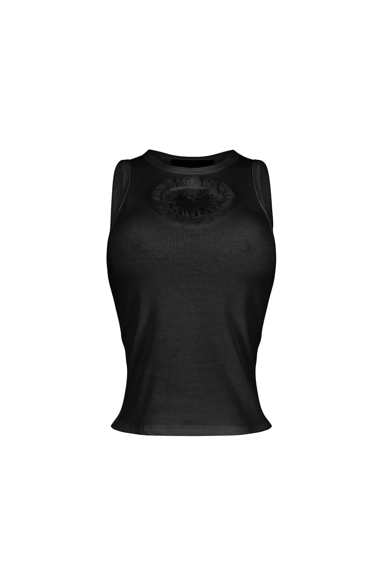 Gam Lace Cutout Ribbed Tank Top - Image 4