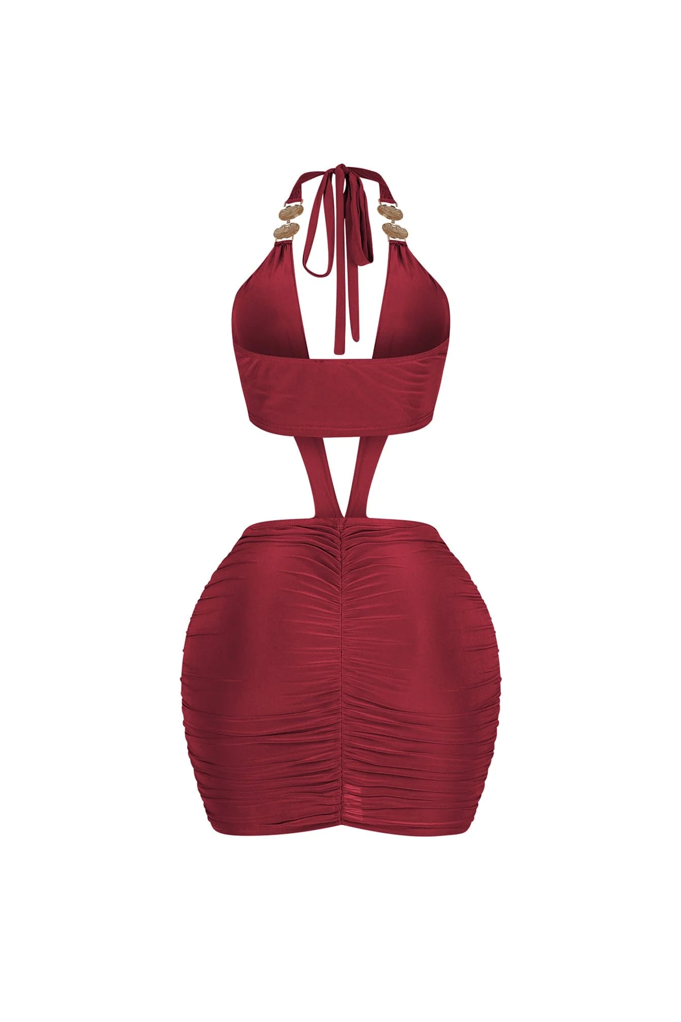 Glamour Plunge Neck Mini Dress - Image 10