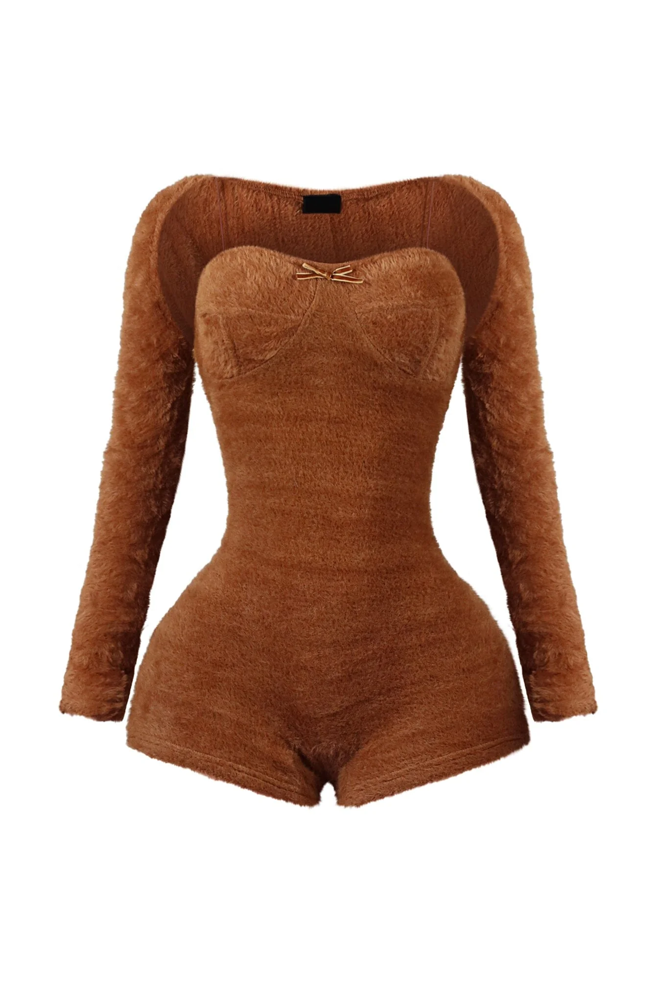 Harvey Fuzzy Knit Romper With Bolero SET - Image 6