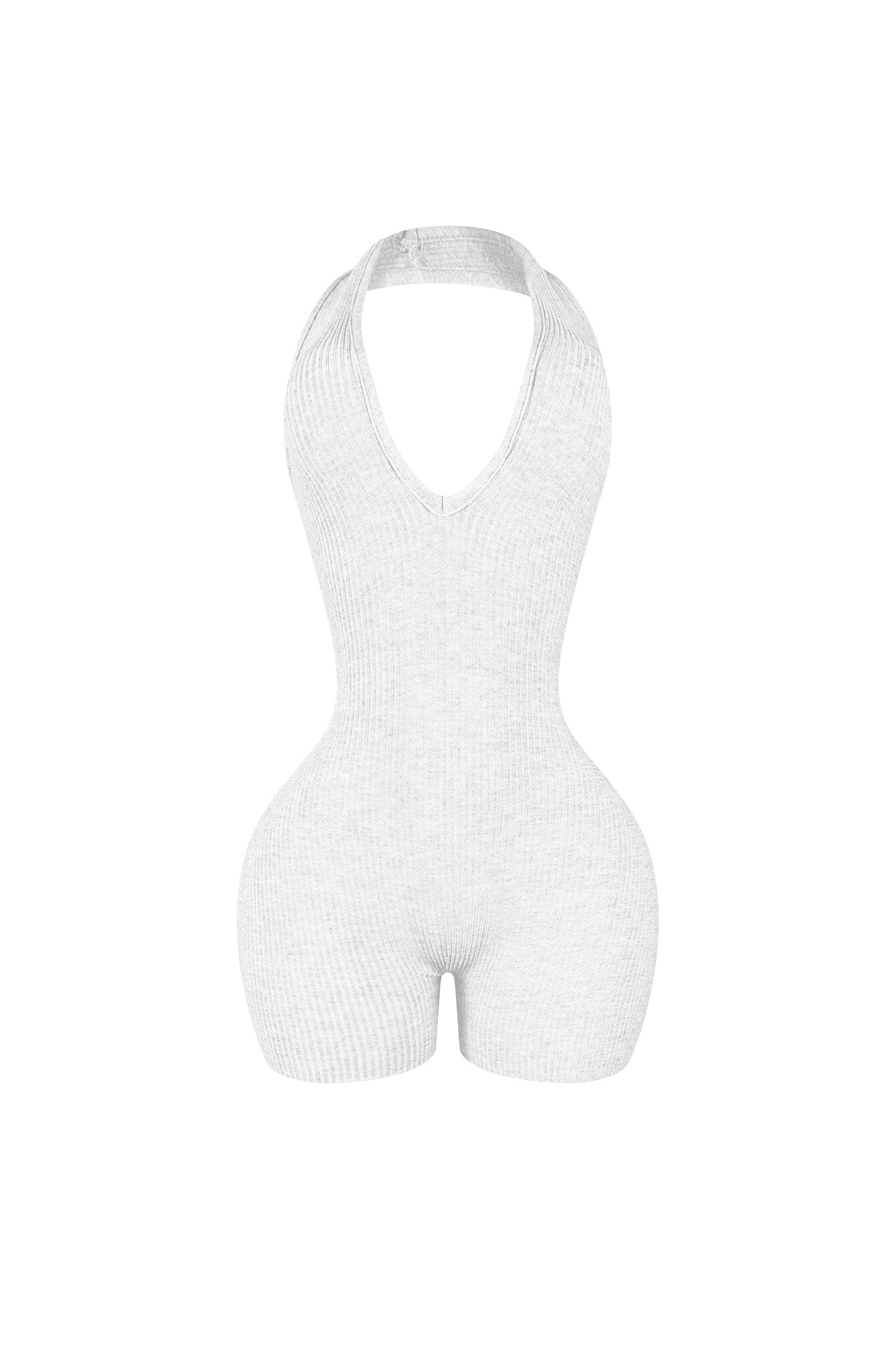 Heading Up Halter Ribbed Knit Romper - Image 11