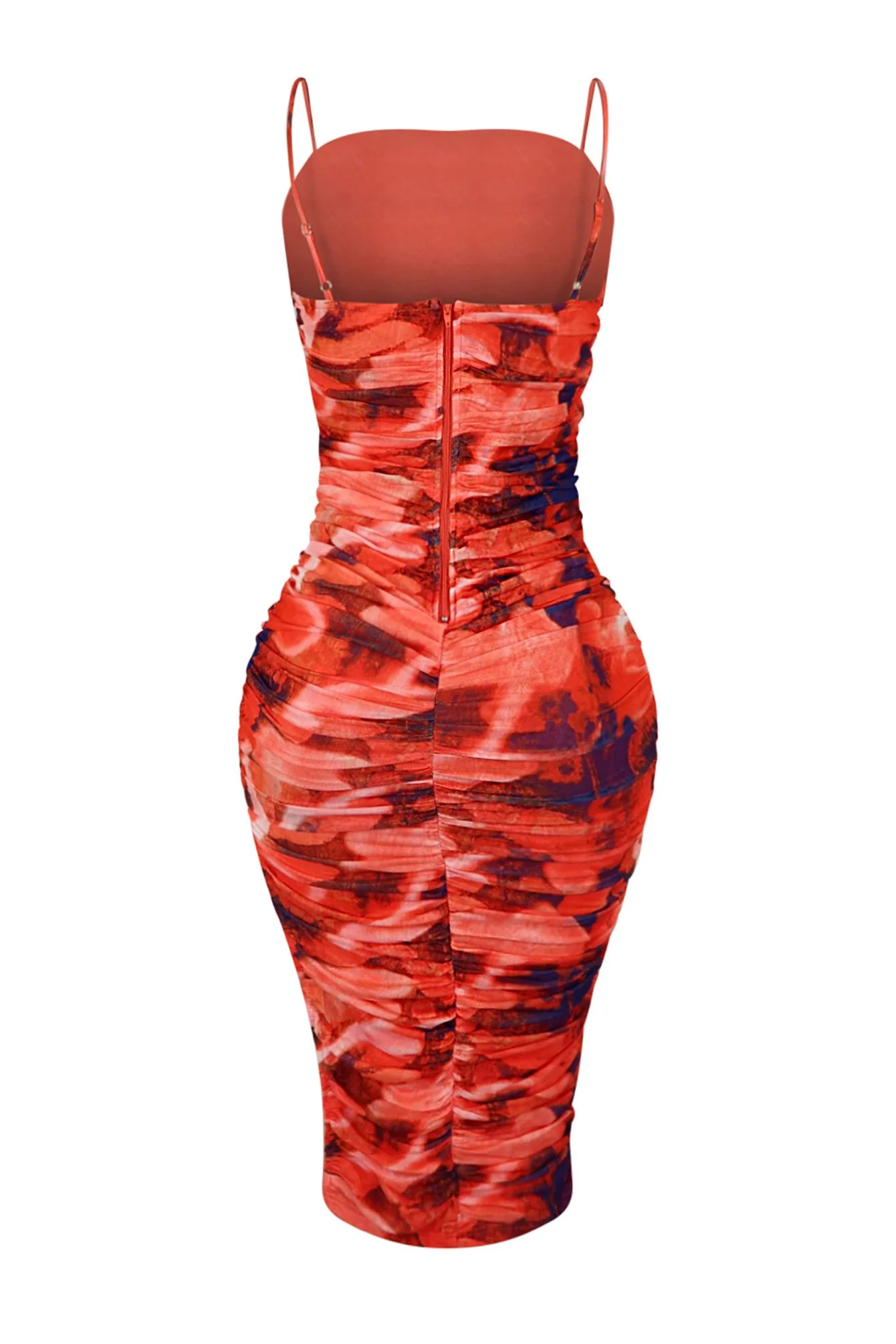 Hibiscus Kiss Ruched Cami Dress - Image 3