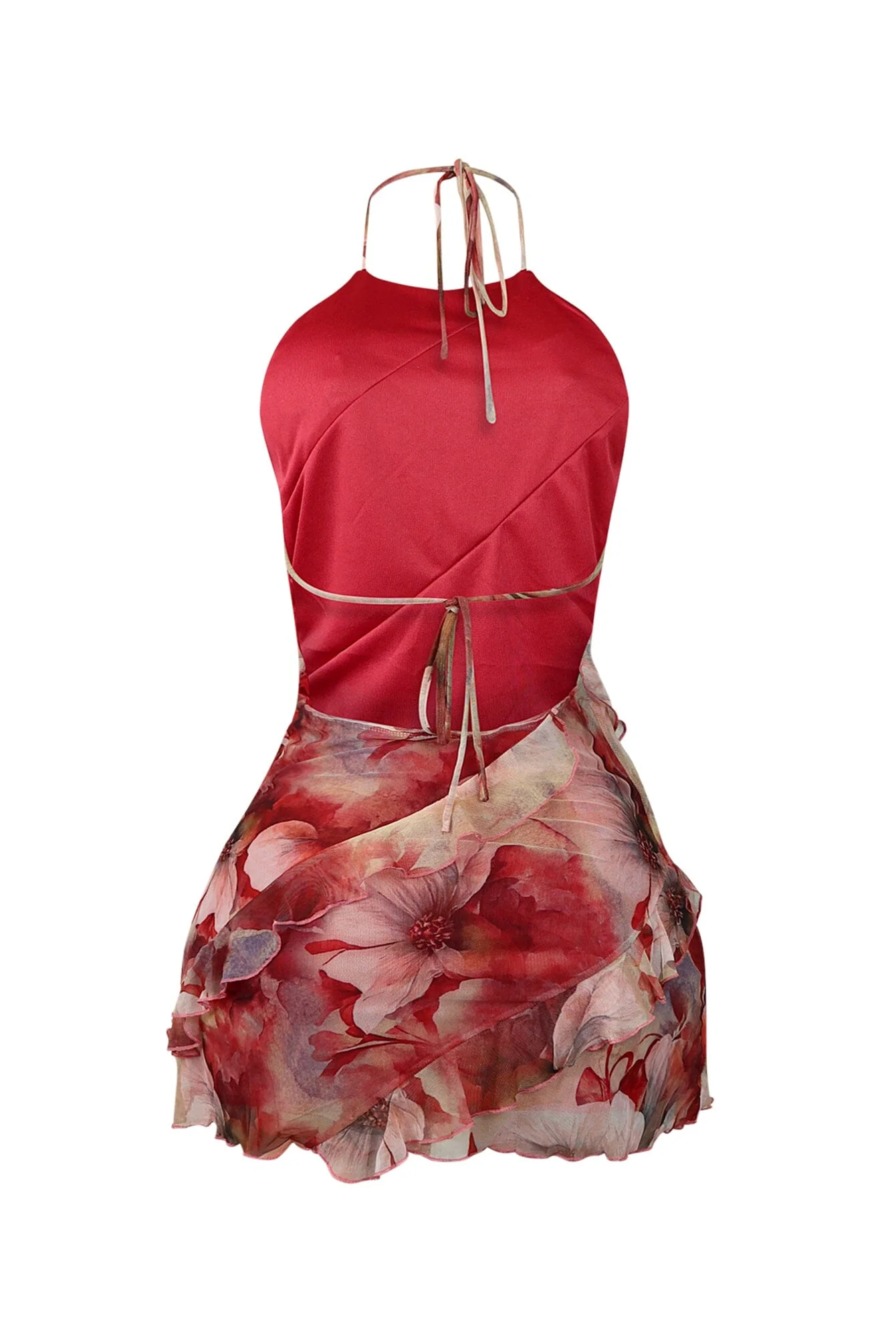 Hopeless Romantic Mesh Print Ruffle Dress - Image 11