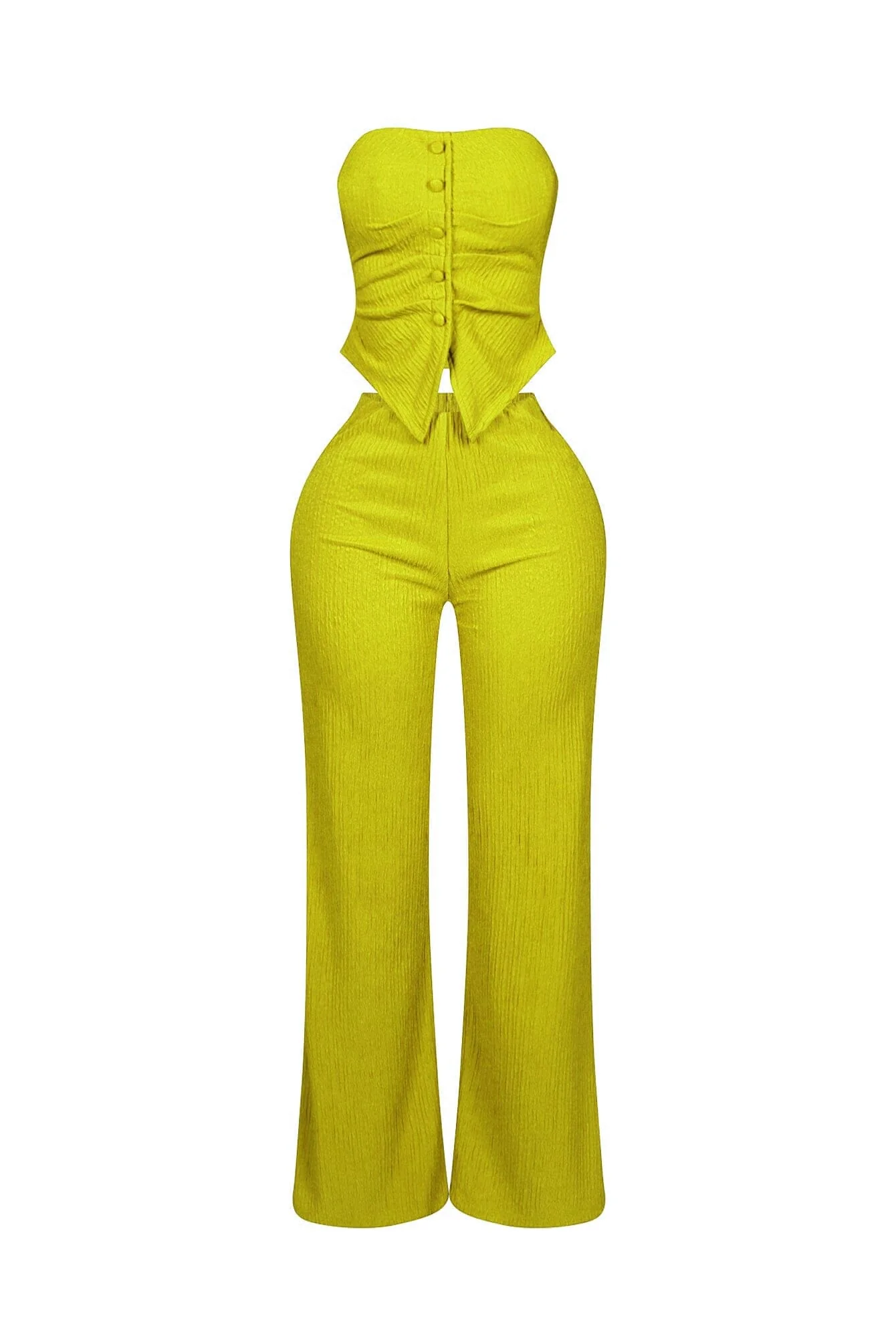 Imari Button Detail Tube Top & Pants SET - Image 9