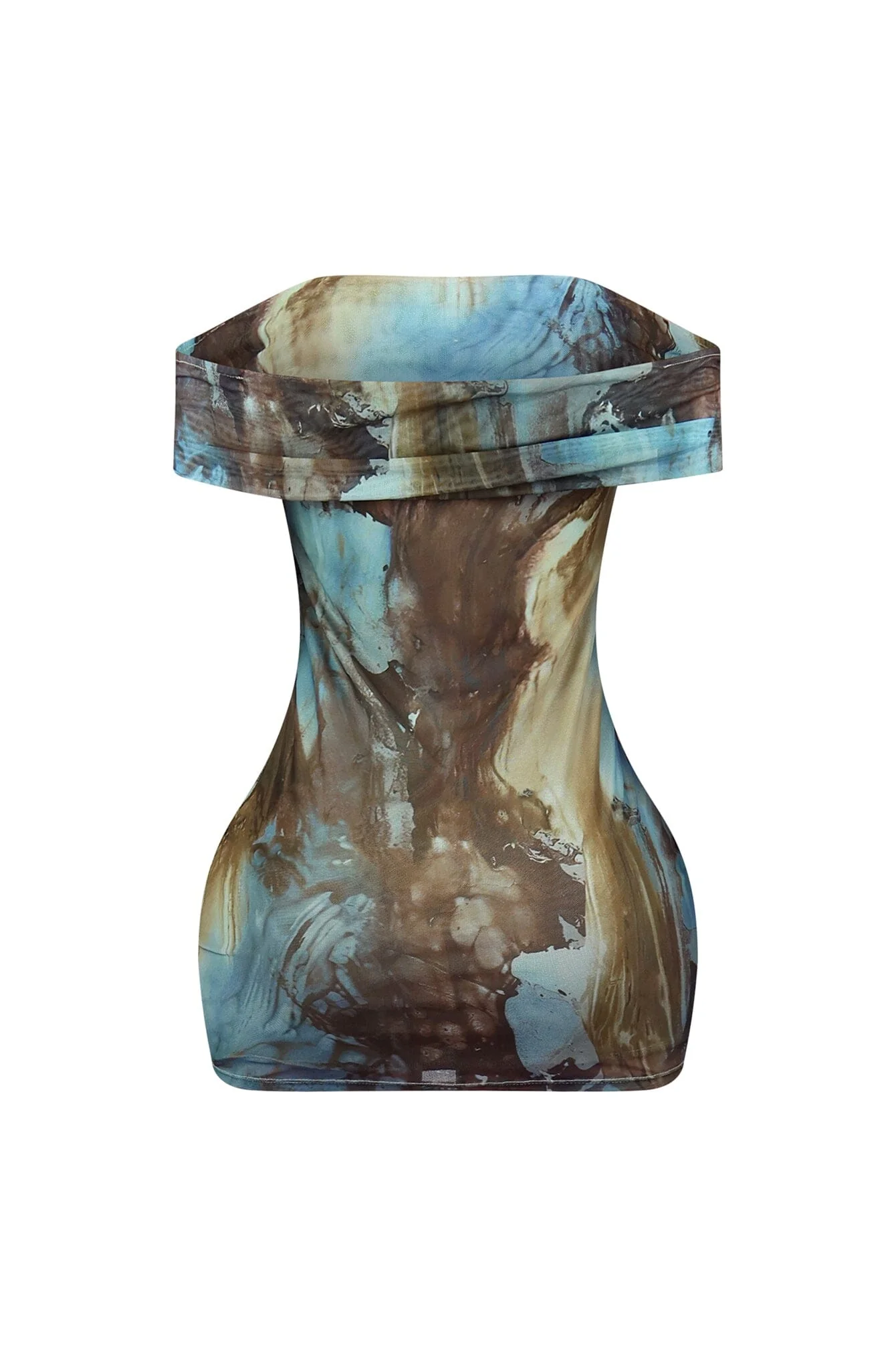 Into The Feeling Off Shoulder Mesh Mini Dress - Image 4