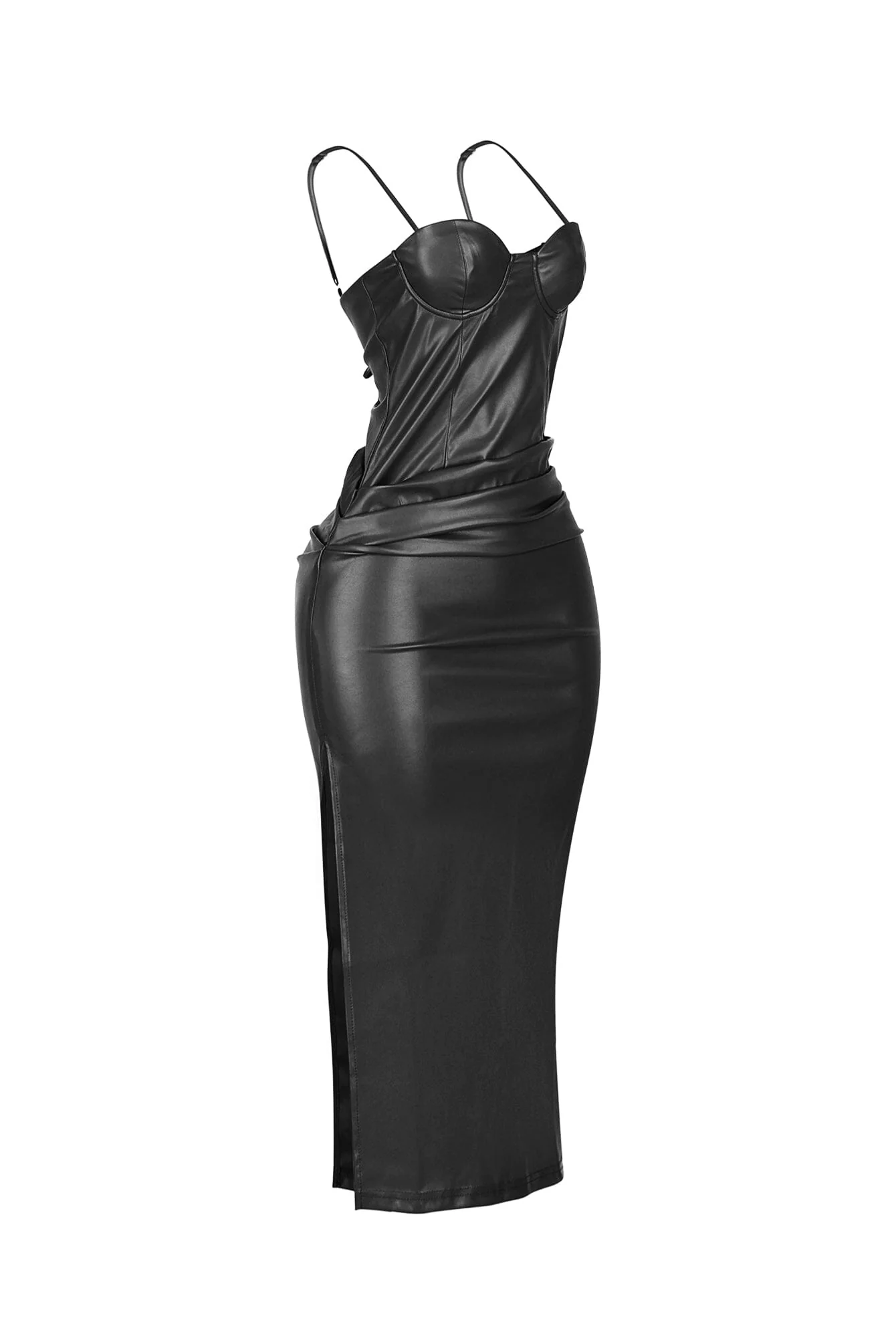 It’s Faux Leather Weather Midi Dress - Image 6