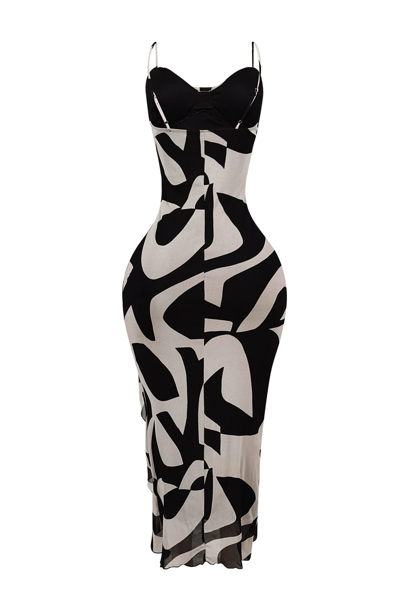 Jayden Mesh Print Padded Bustier Dress - Image 6
