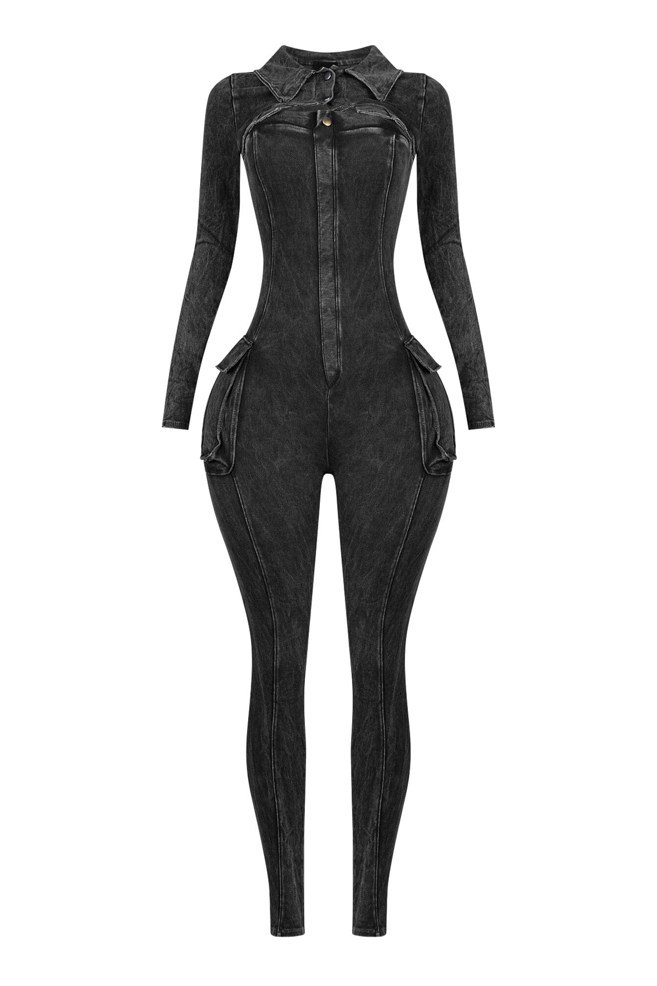 Jennie Mineral Washed Jumpsuit With Cardigan - Image 4