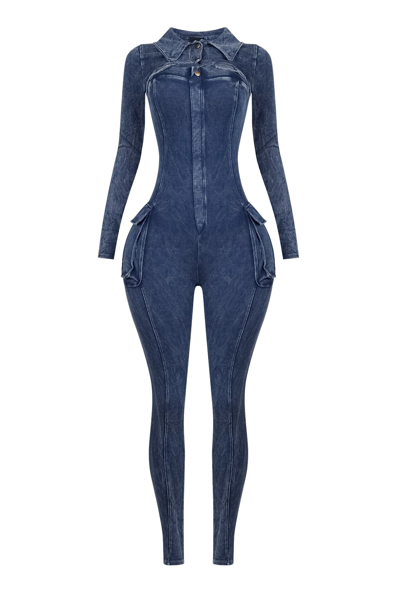 Jennie Mineral Washed Jumpsuit With Cardigan - Image 5