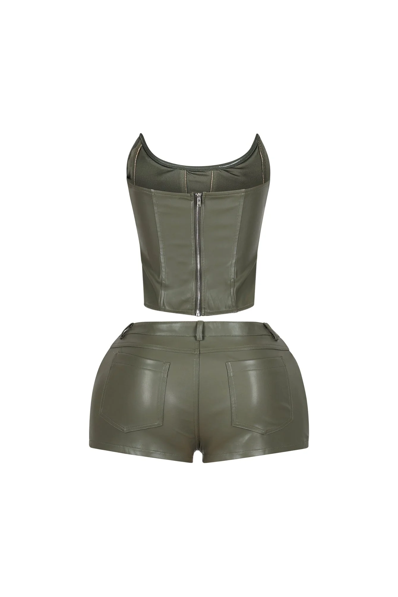 Juha PU Corset Top & Shorts SET - Image 10