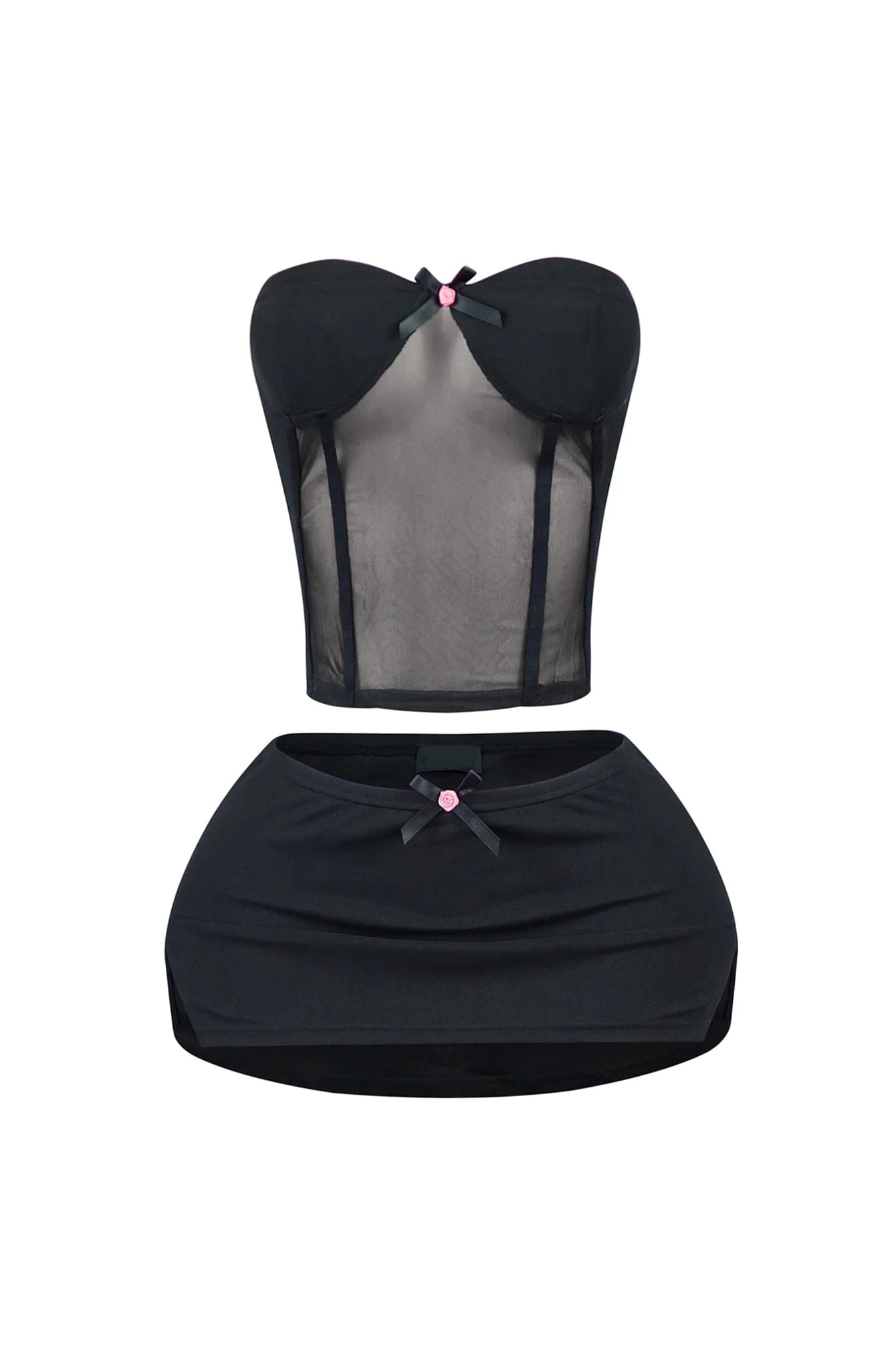 Julian Mesh Corset Top & Skirt SET - Image 3