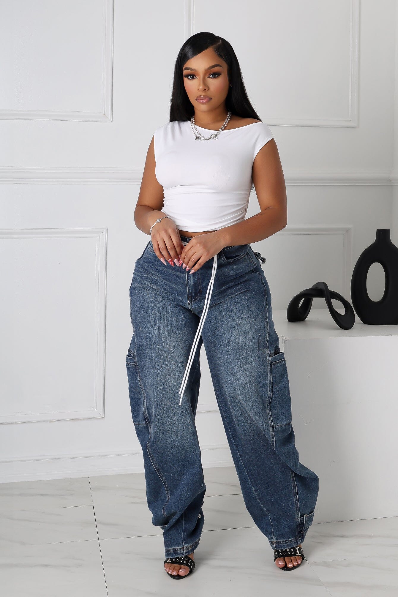 Kanagawa High Waist Baggy Denim Jeans - Image 2