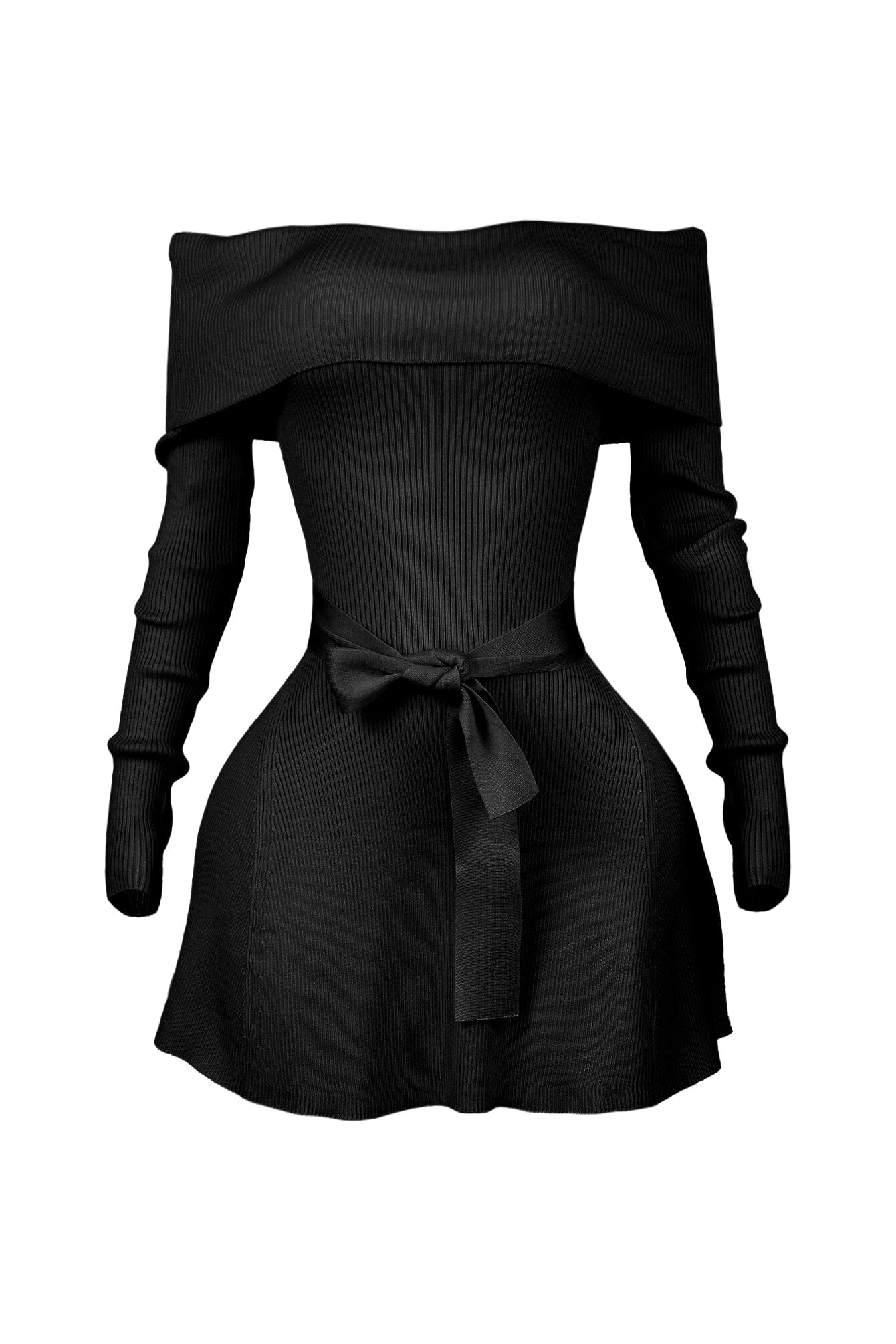 Kara Off Shoulder Flare Mini Dress - Image 6