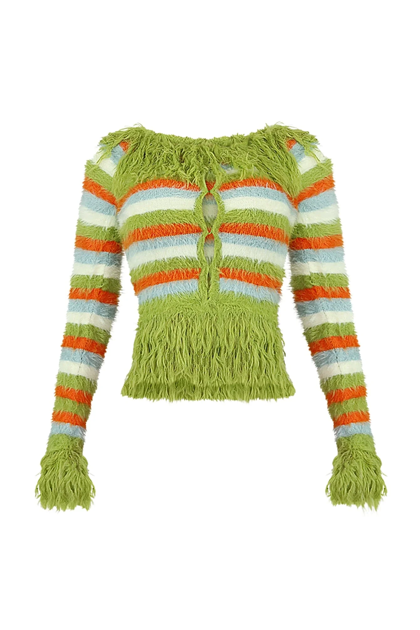 Keep It Up Multi Stripe Sweater Top - Image 3