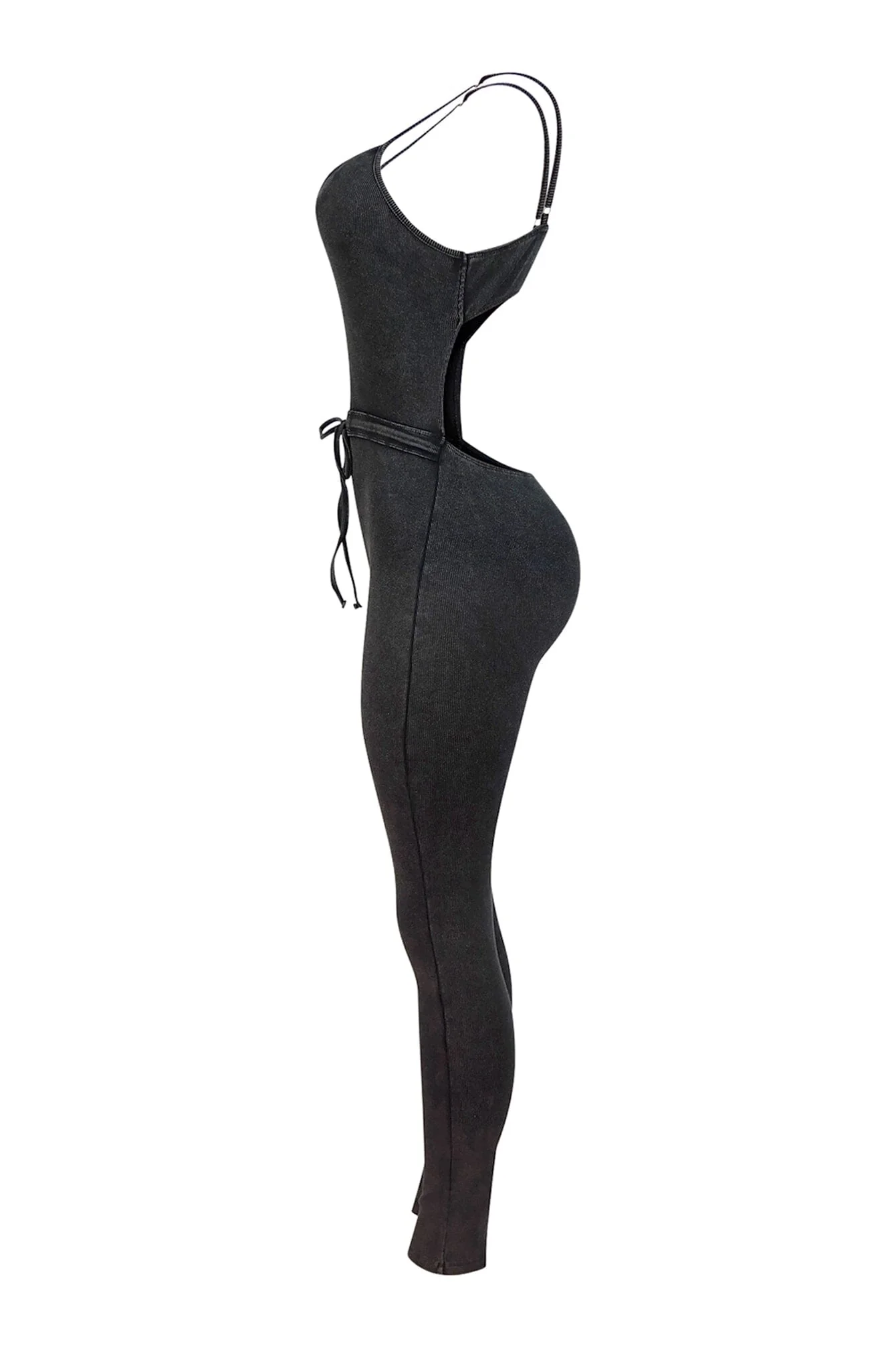 Kiera Mineral Washed Waist Tie Jumpsuit - Image 4
