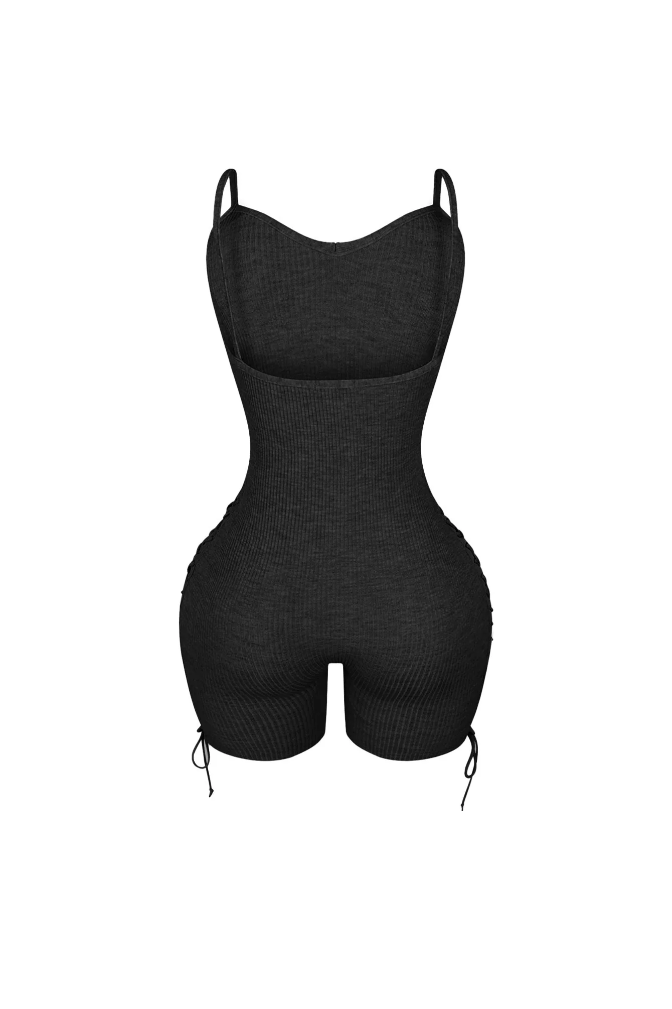 Kittie Side Lace Up Knit Romper - Image 9