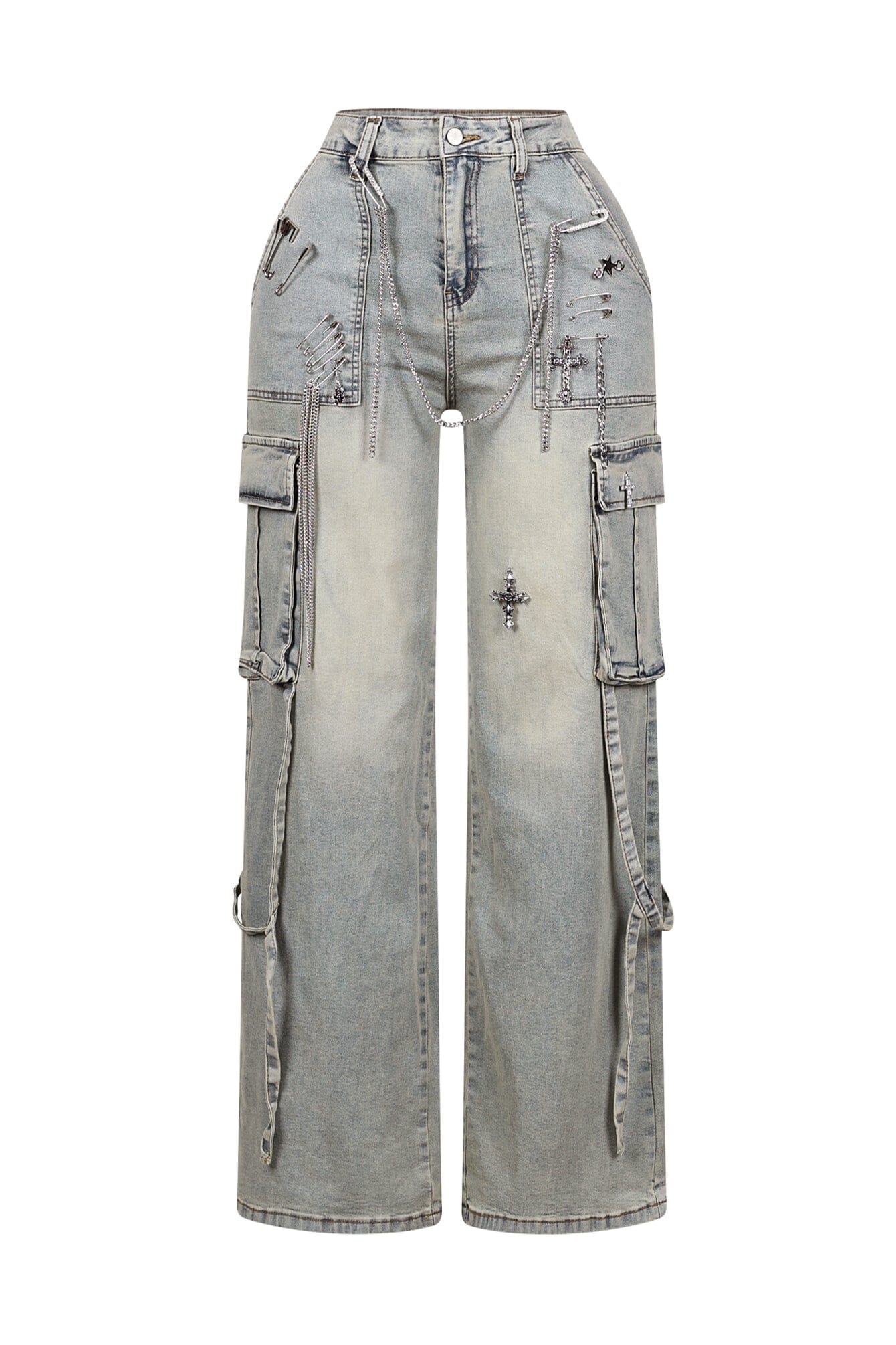 Kylan Metal Trim Baggy Jeans - Image 5