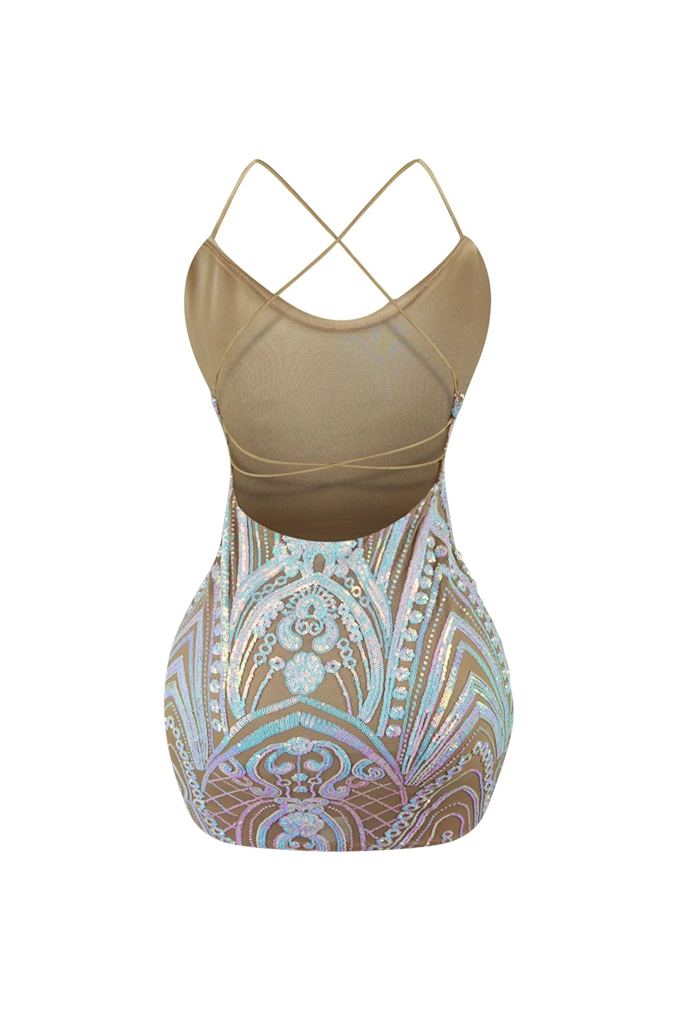 Kylie Sequin Mesh Mini Dress - Image 3