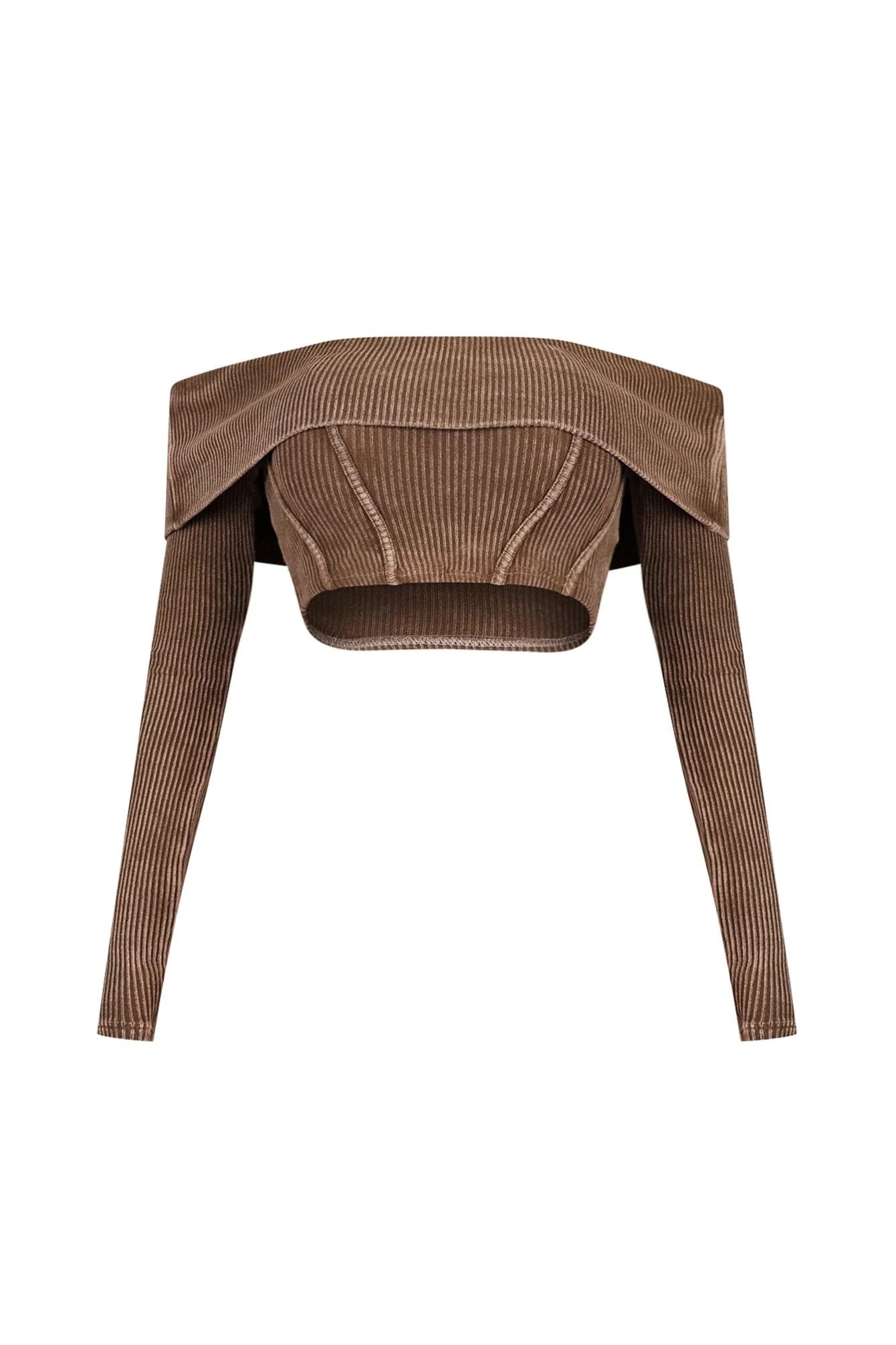 Lani Mineral Washed Corset Off Shoulder Top - Image 5