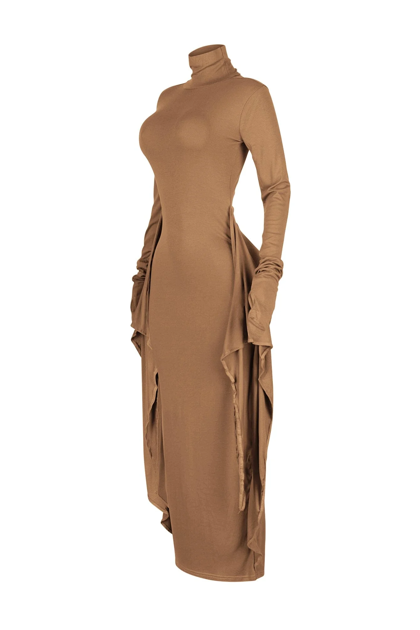 Lazy Noon Thumbhole Mock Neck Maxi Dress - Image 13