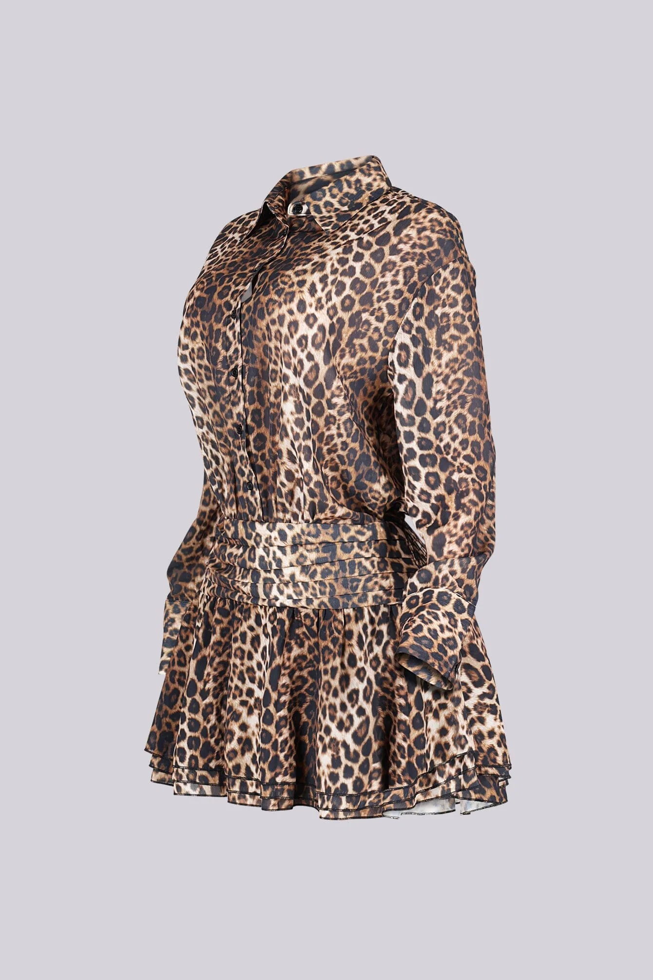Leo Ruffle Button Mini Dress - Image 5