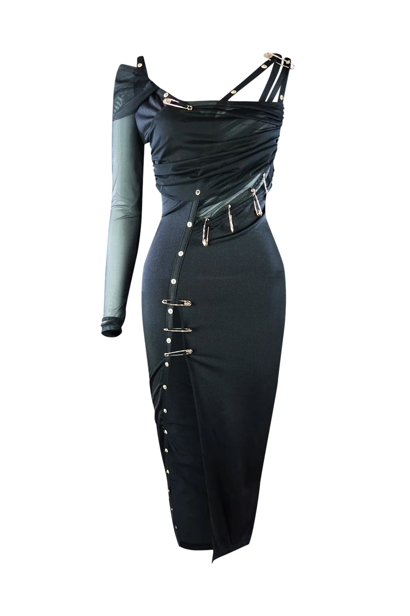 Lets Talk Paperclip Midi Dress - Image 2