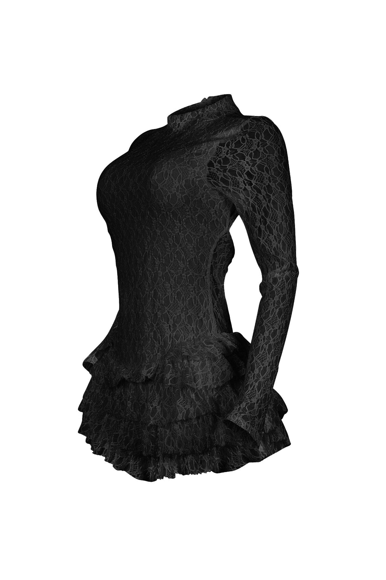 Linda Lace Long Sleeve Ruffle Romper - Image 8