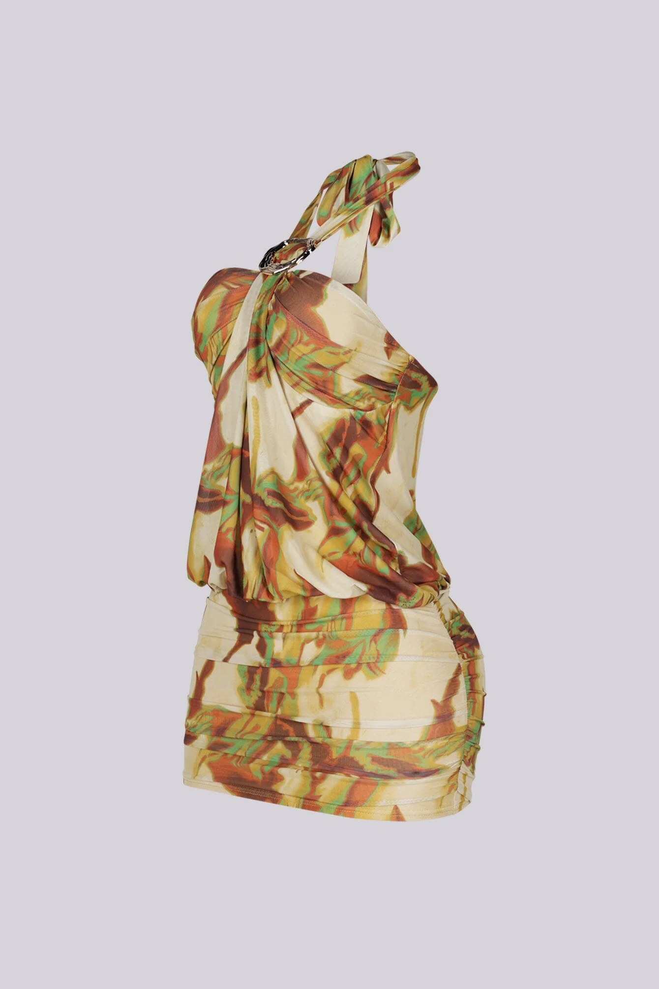 Liona Draped Halter Mini Dress - Image 6