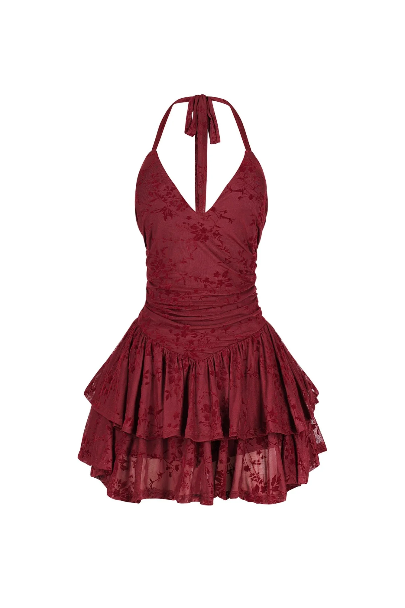 Lisbon Mesh Velvet Mini Dress - Image 4