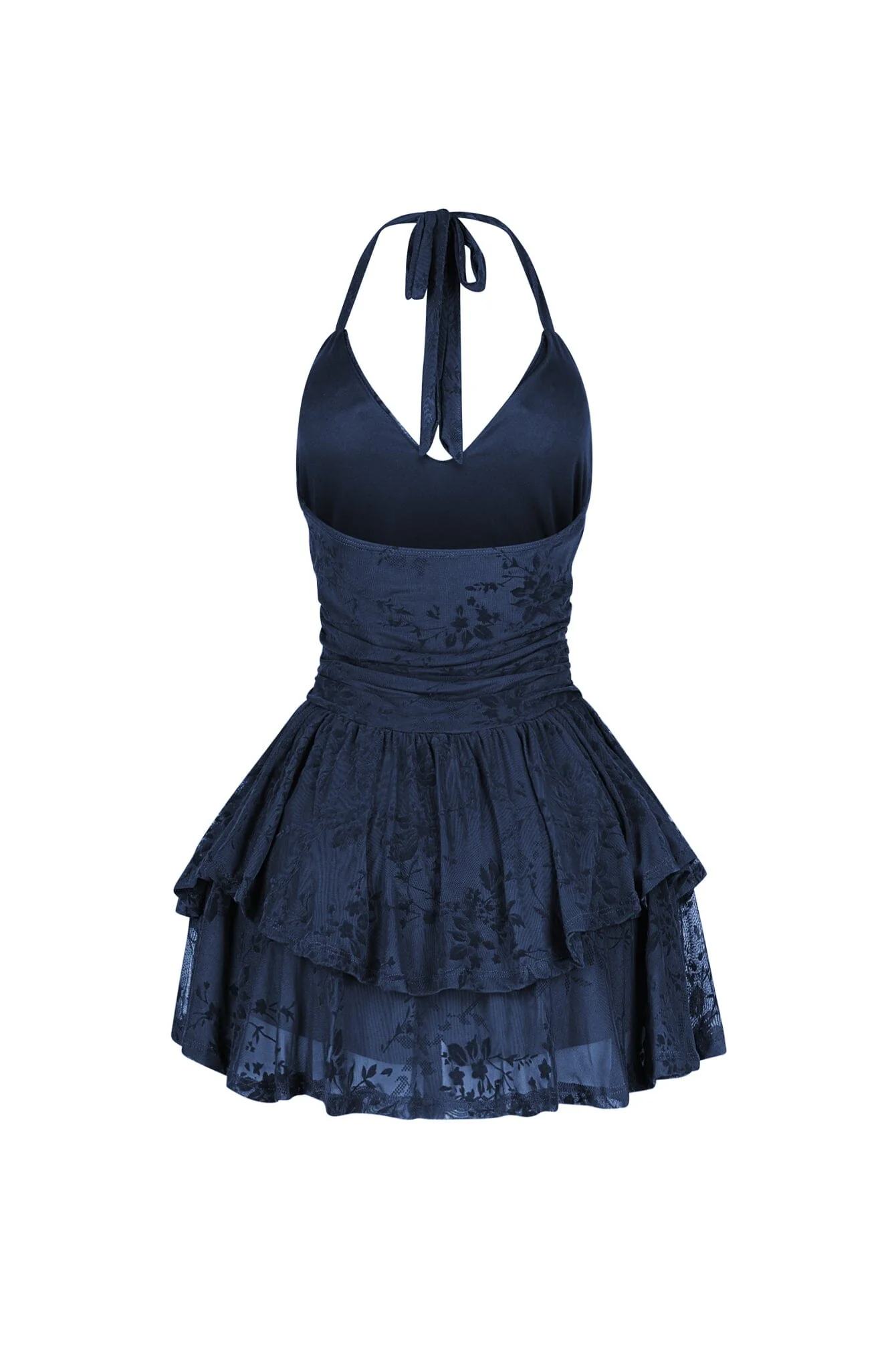 Lisbon Mesh Velvet Mini Dress - Image 9