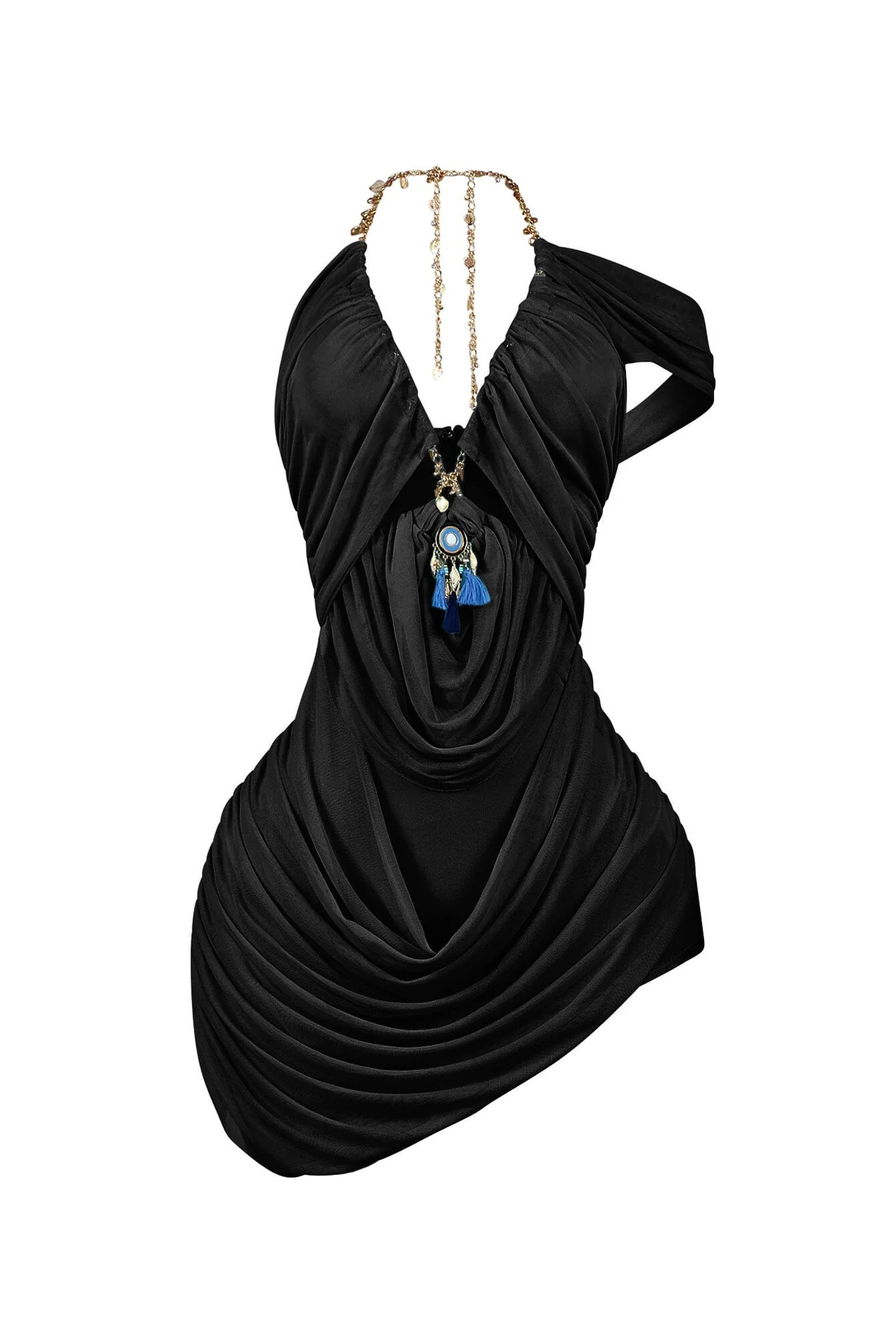 Look Again Mesh Halter Mini Dress - Image 9
