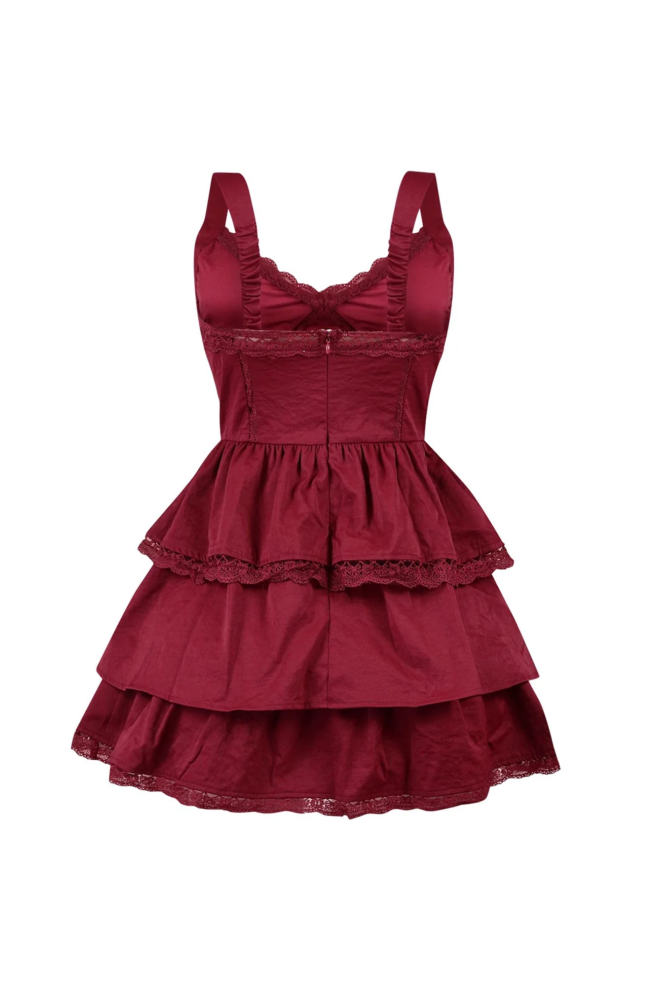 Lucky You Lace Trim Layered Mini Dress - Image 5