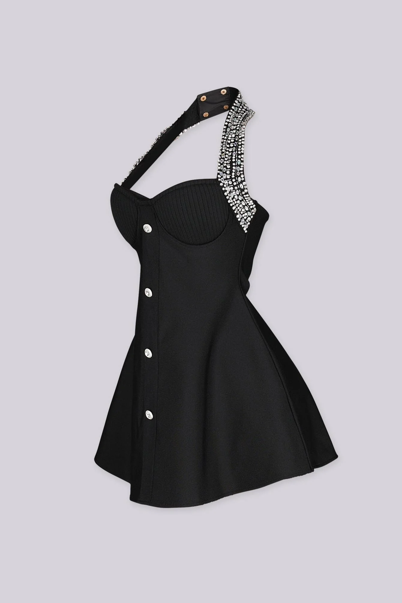 Lumiere Noir Halter Mini Dress - Image 5