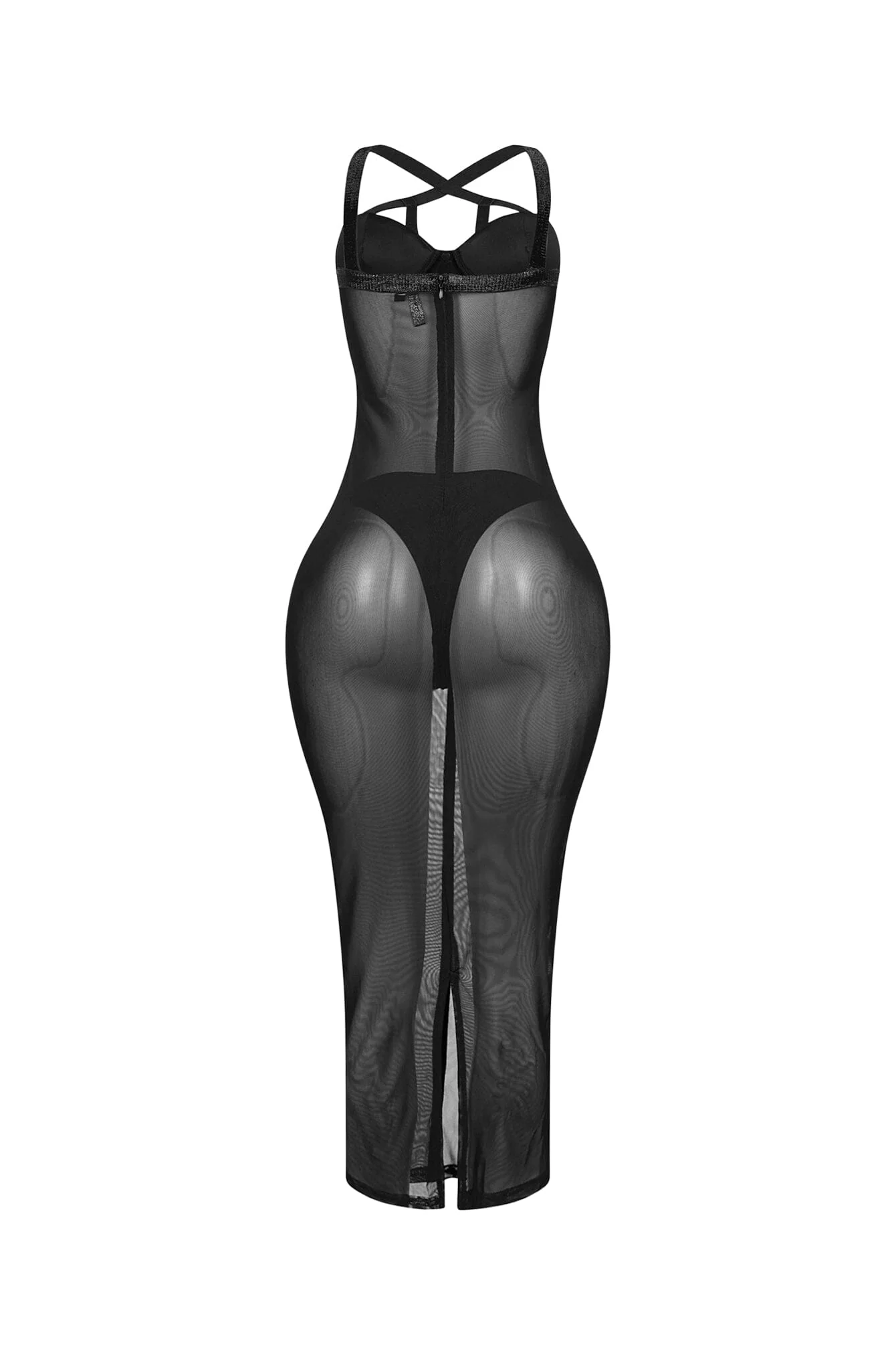 Luminous Pop Mesh Bra Top Midi Dress - Image 5