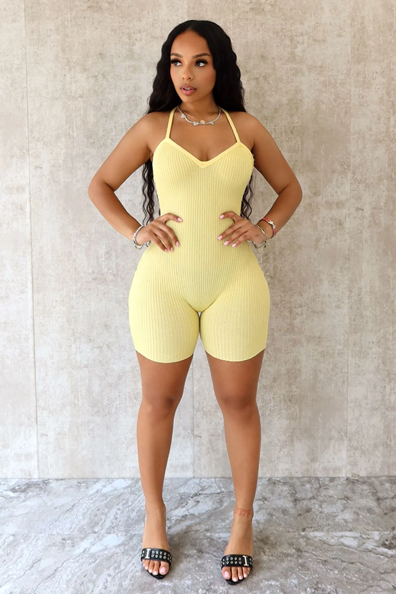 Maude Ribbed Knit Romper - Image 5