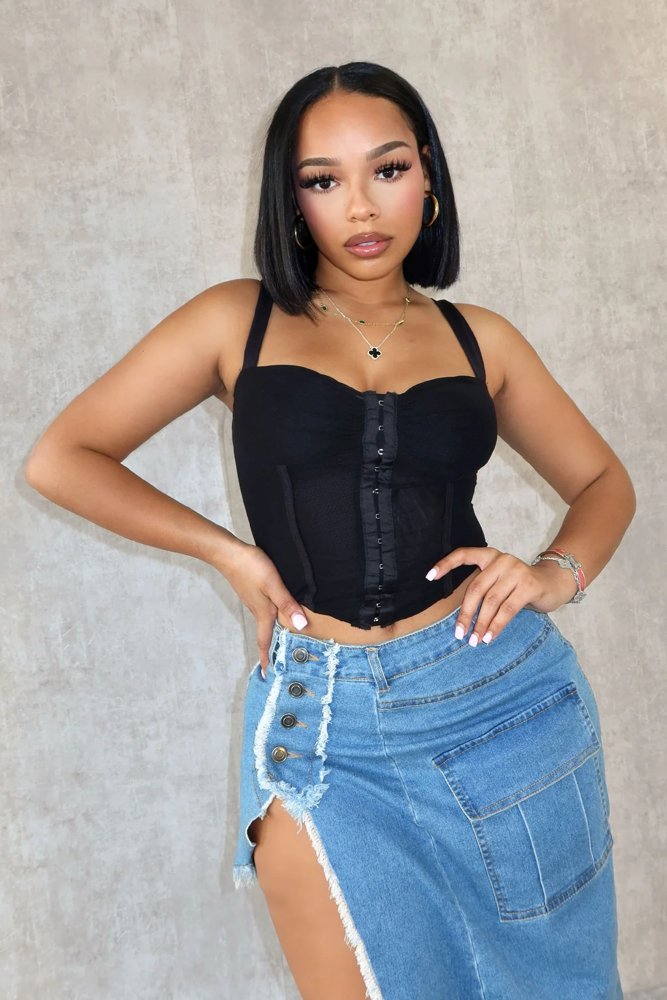 Go Getter Mesh Corset Top - Image 2