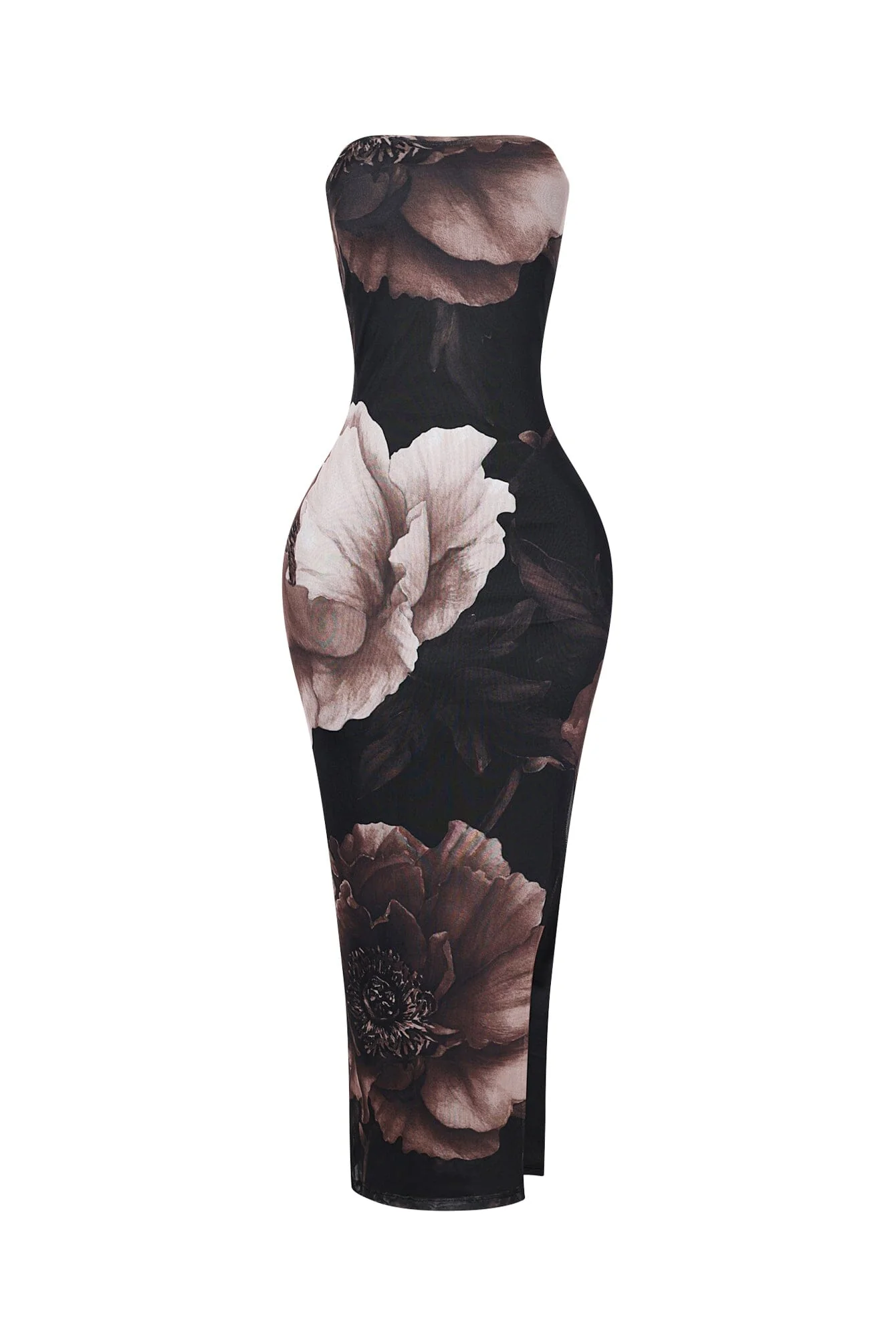 Miley Mesh Floral Tube Maxi Dress - Image 6