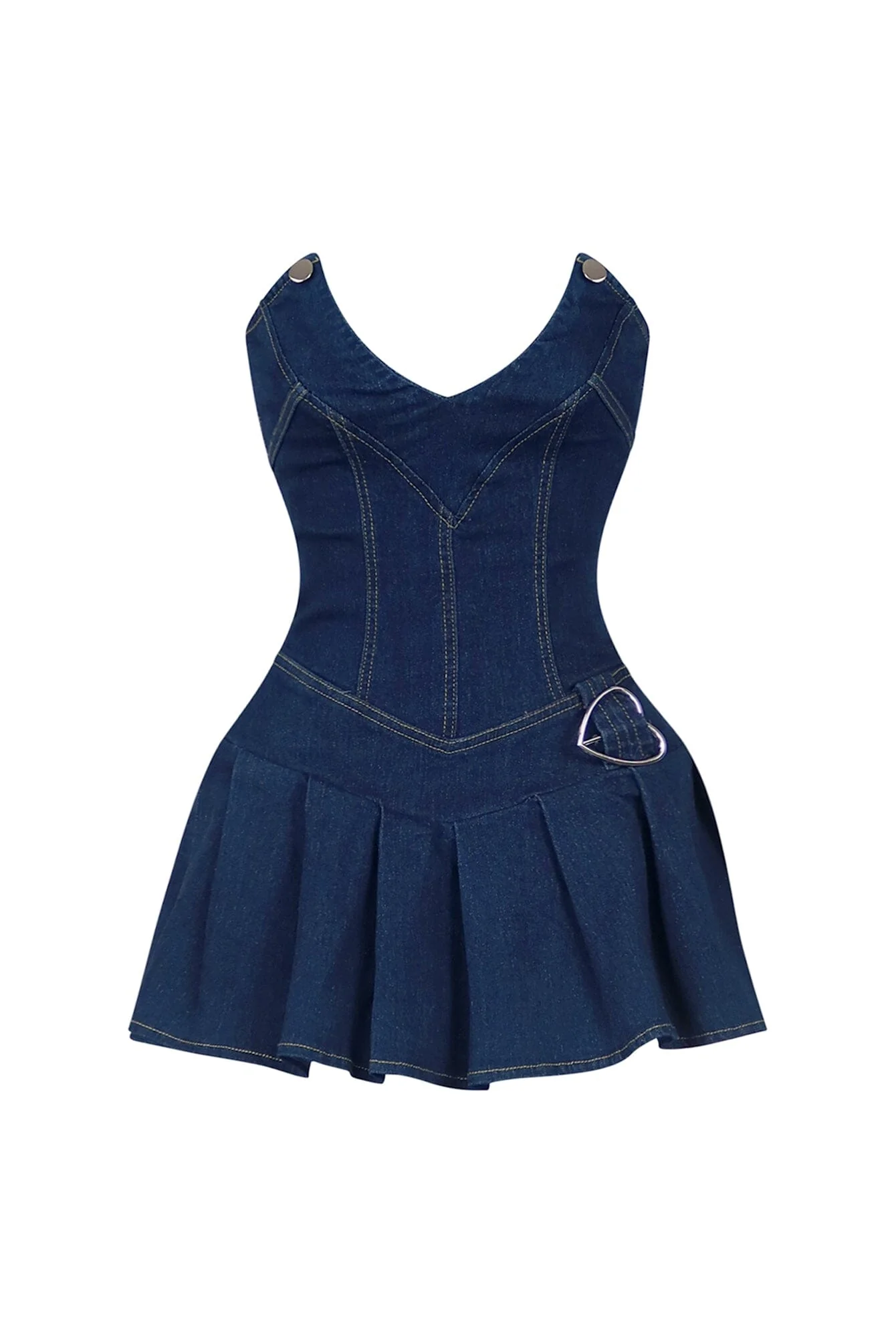 Miss Sweetheart Denim Micro Dress - Image 7