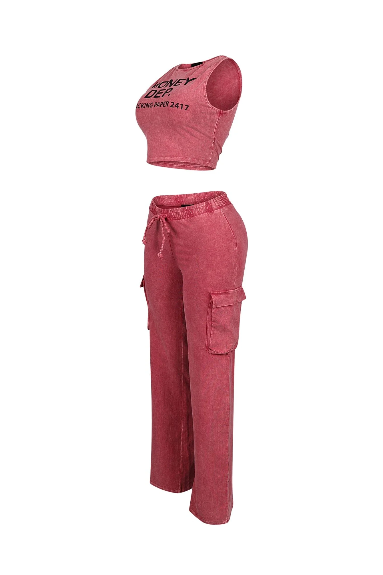 Money Dep Mineral Washed Top & Pants SET - Image 4