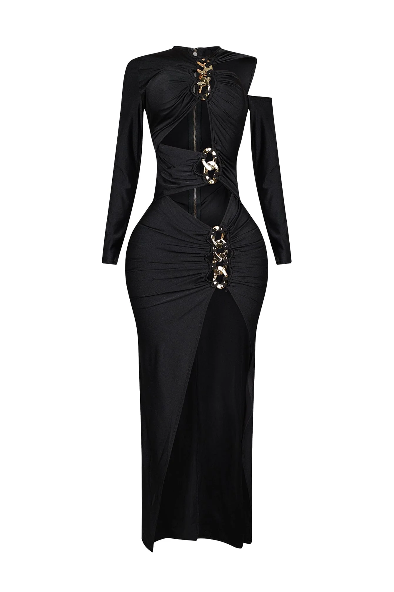 Montana Nylon Metal Chain Maxi Dress - Image 3