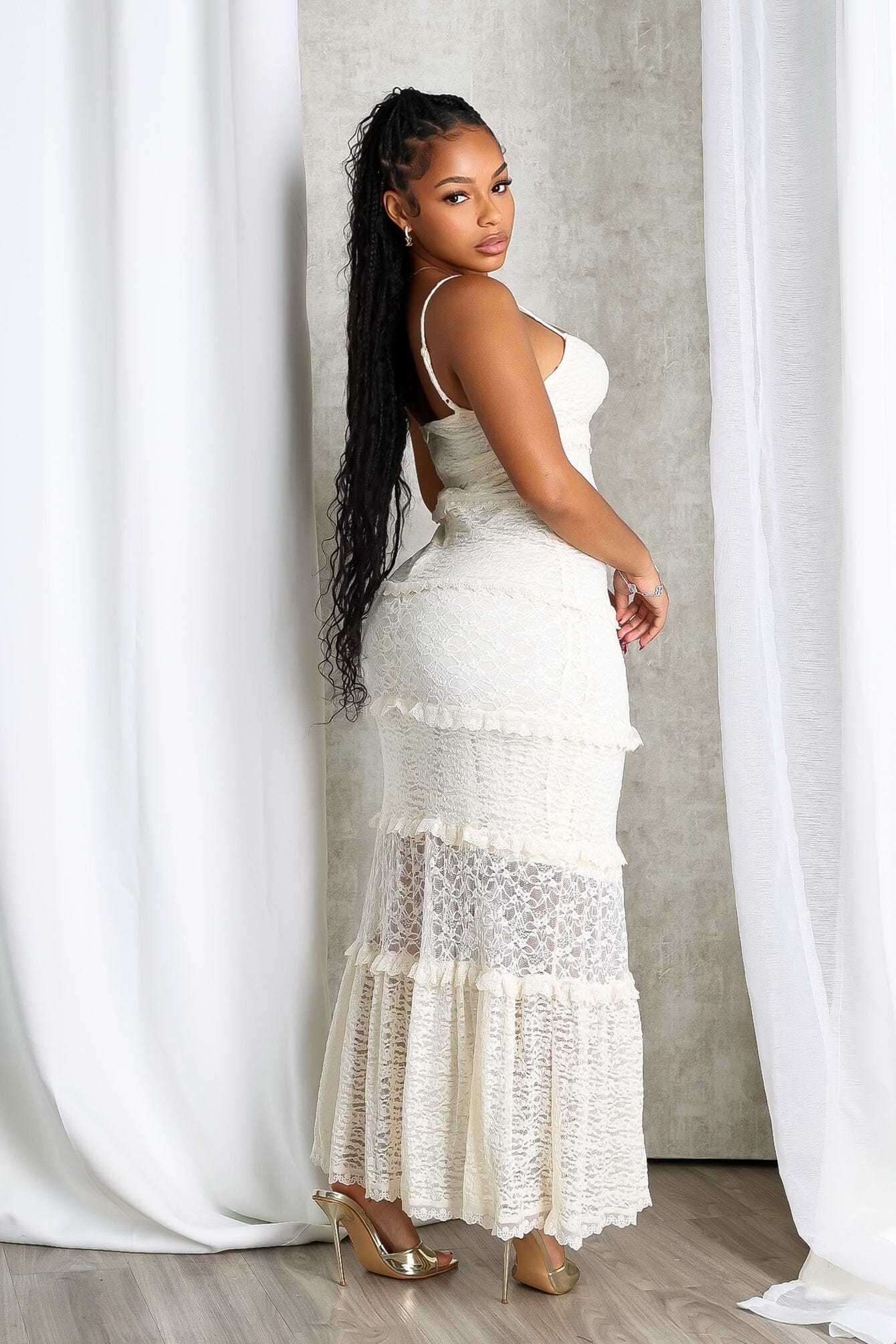 Morning Oath Flowy Lace Maxi Dress - Image 3
