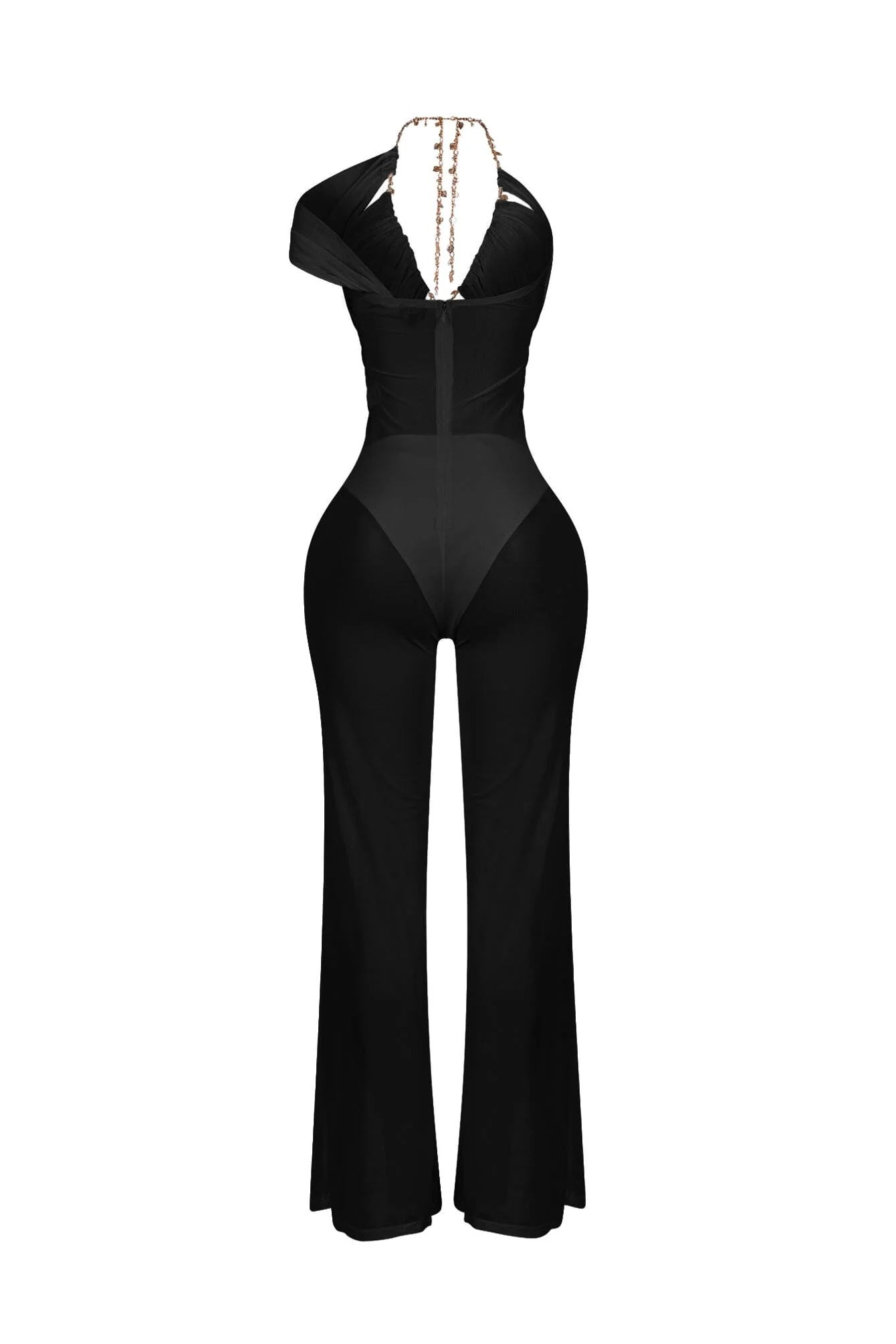 Myllure Mesh Chain Halter Jumpsuit - Image 10