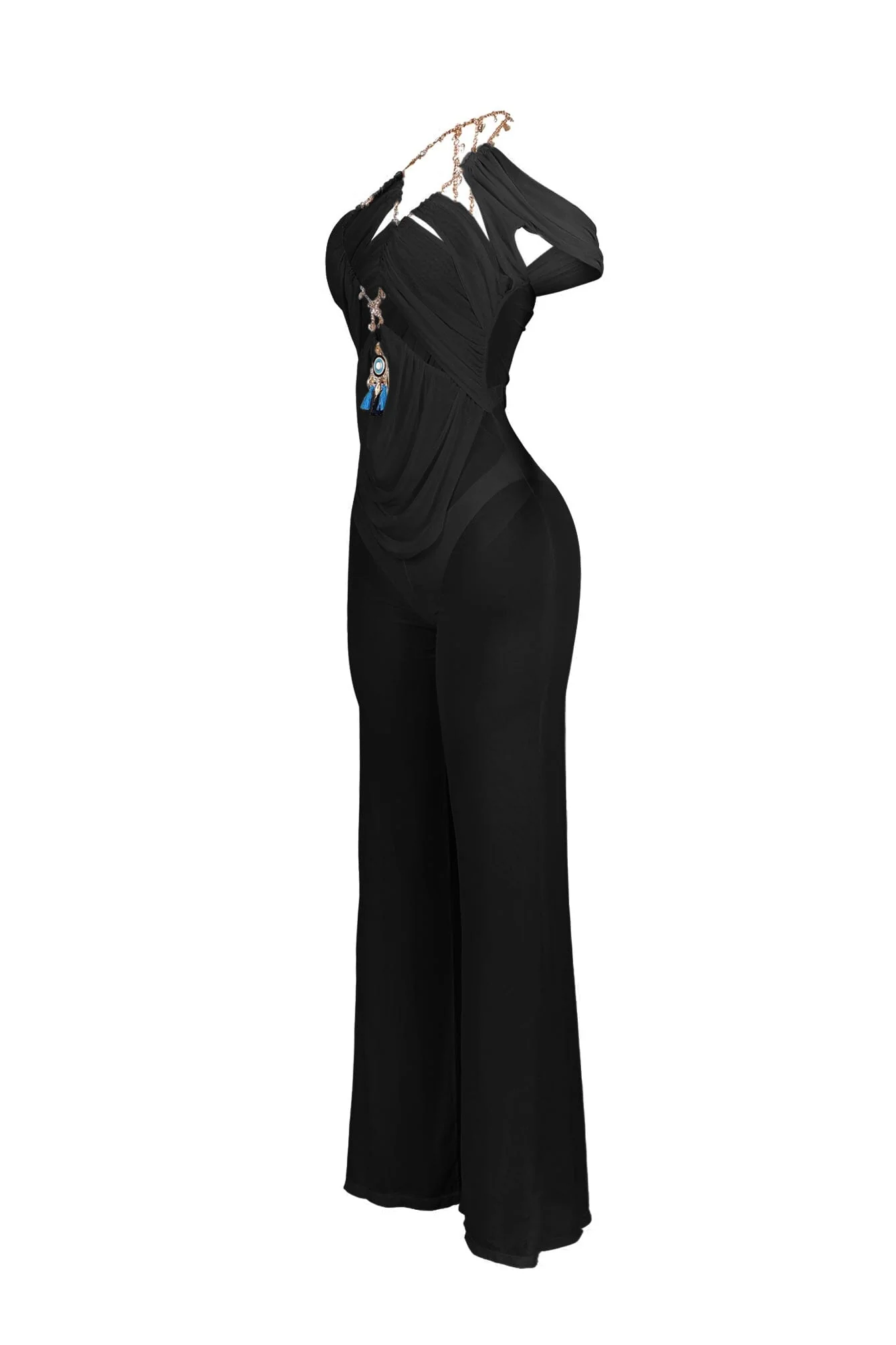 Myllure Mesh Chain Halter Jumpsuit - Image 8