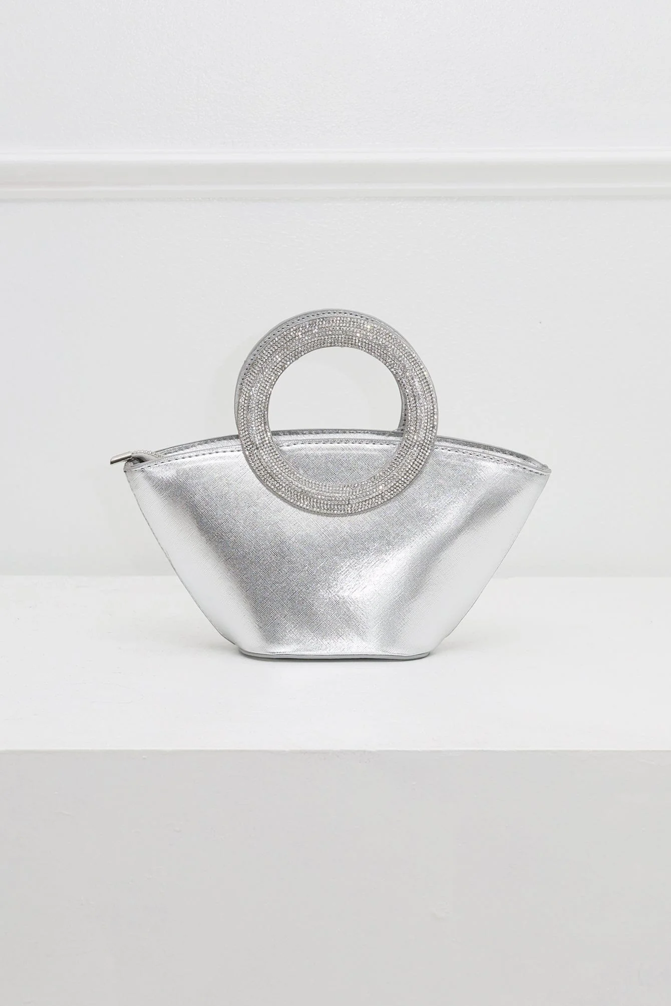 Nina Gleam Rhinestone Top Handle Bag - Image 9