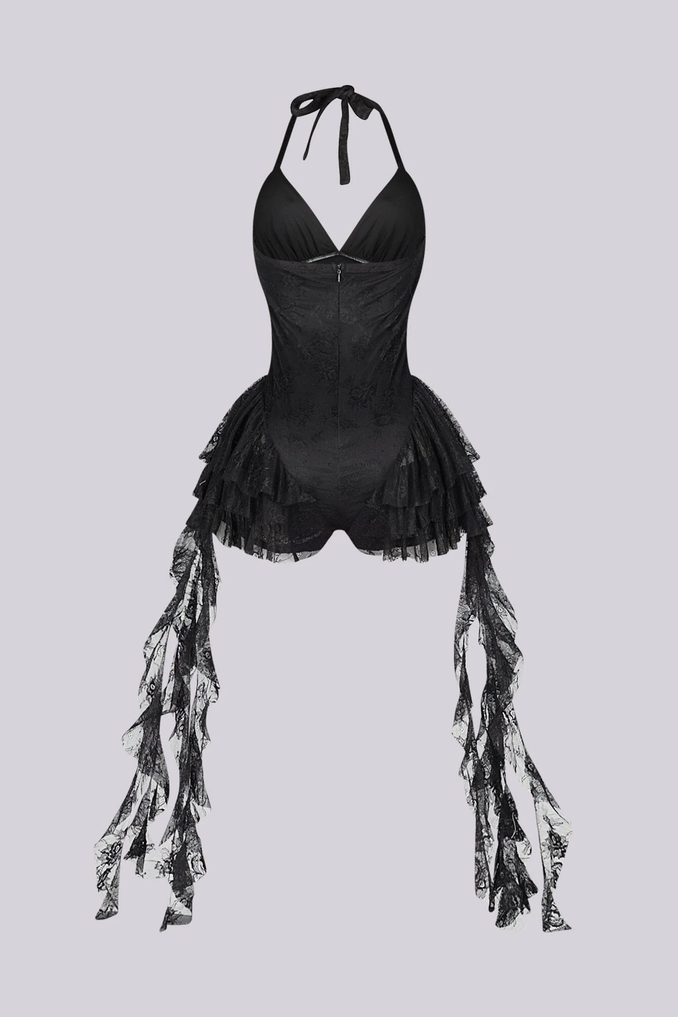 Noctessa Cascading Lace Halter Romper - Image 6