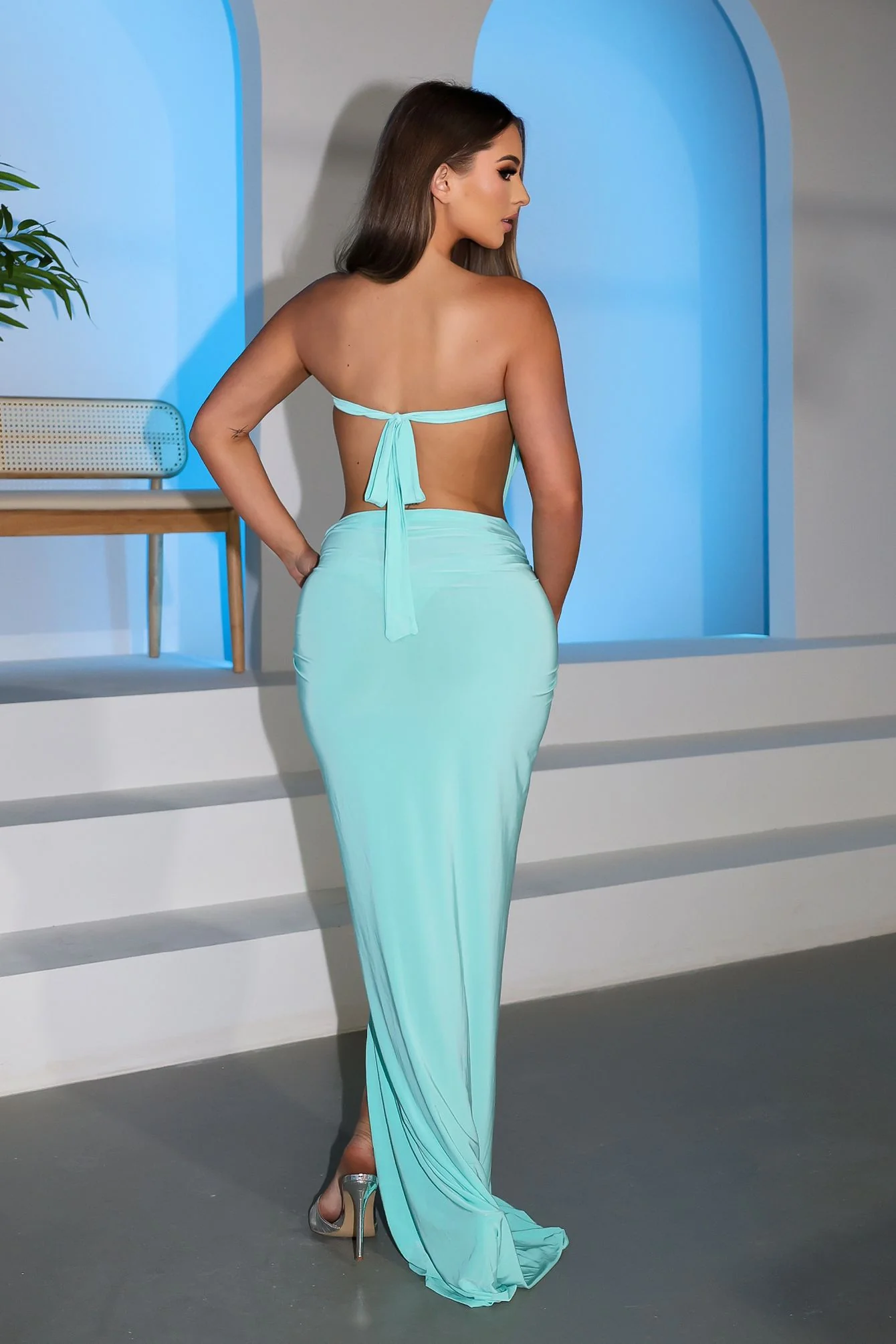 Omira Plunge Maxi Dress - Image 4