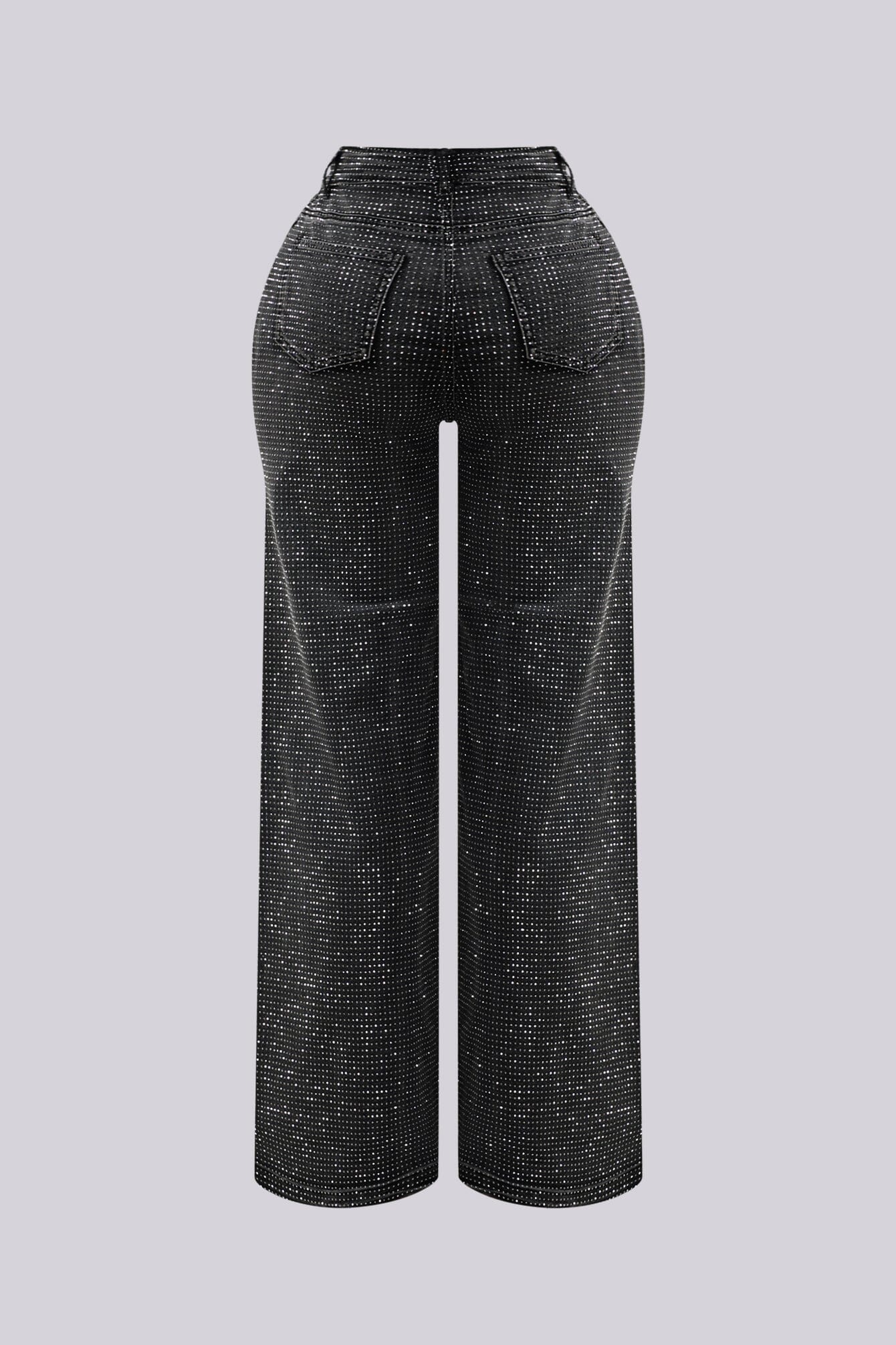 Opulent Rhinestone Straight Leg Denim Jeans - Image 8