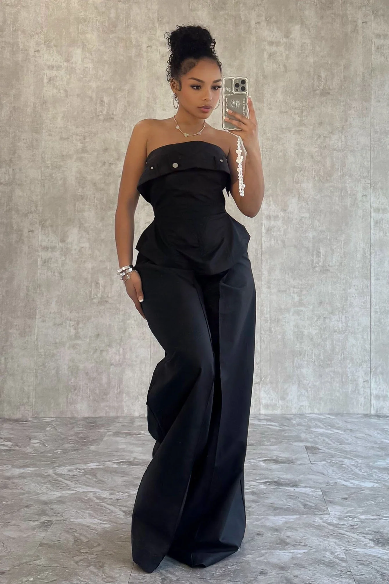 Paige Wide Leg Tube Jumpsuit - Image 4